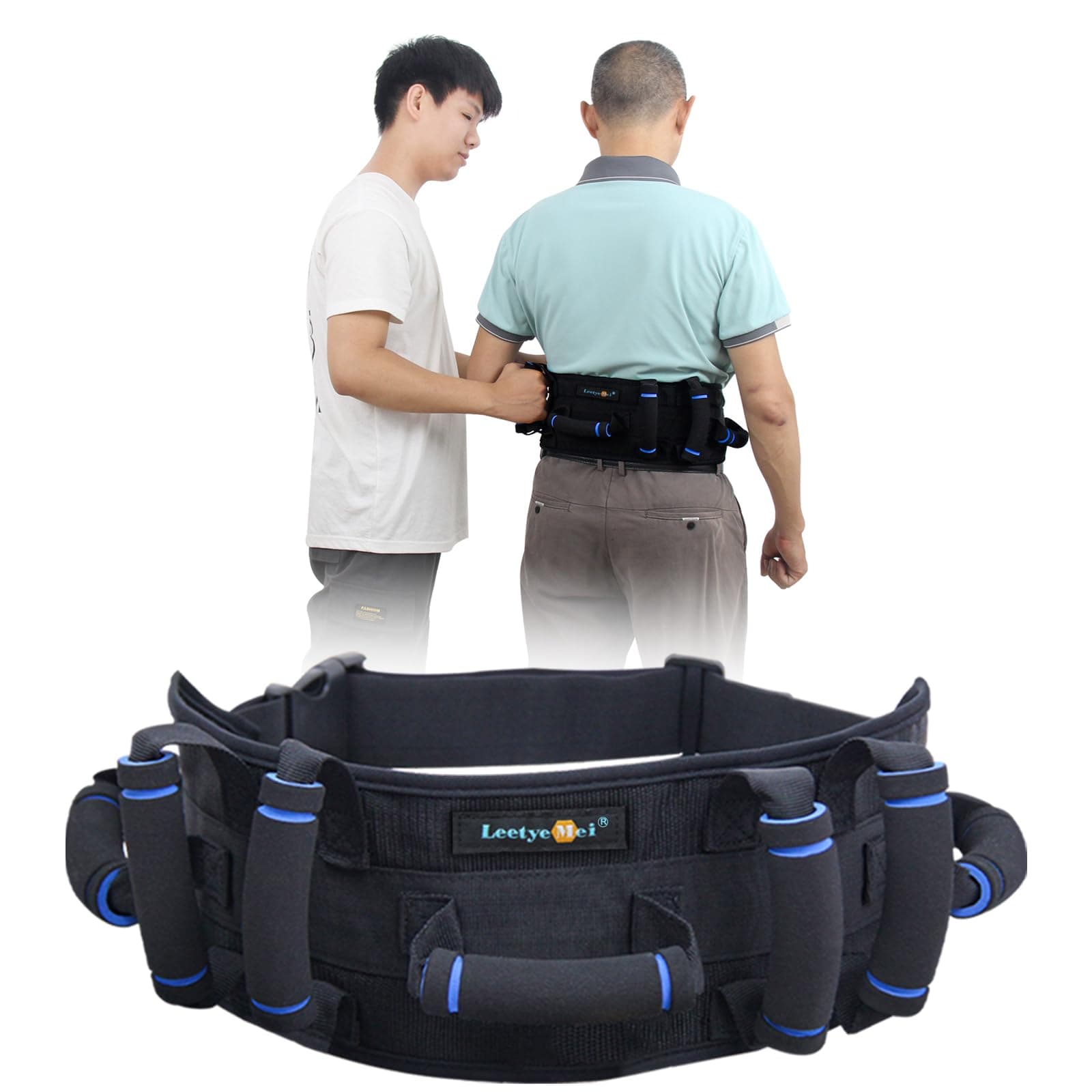 Gait Belt, Gait Belts for Seniors, Gate Belts Medical for Elderly, Gait Belt with 7 Handles, Patient Transfer Belt Quick Release Buckle, Medical Lift Strap Nursing Safety Belt for Physical Therapy