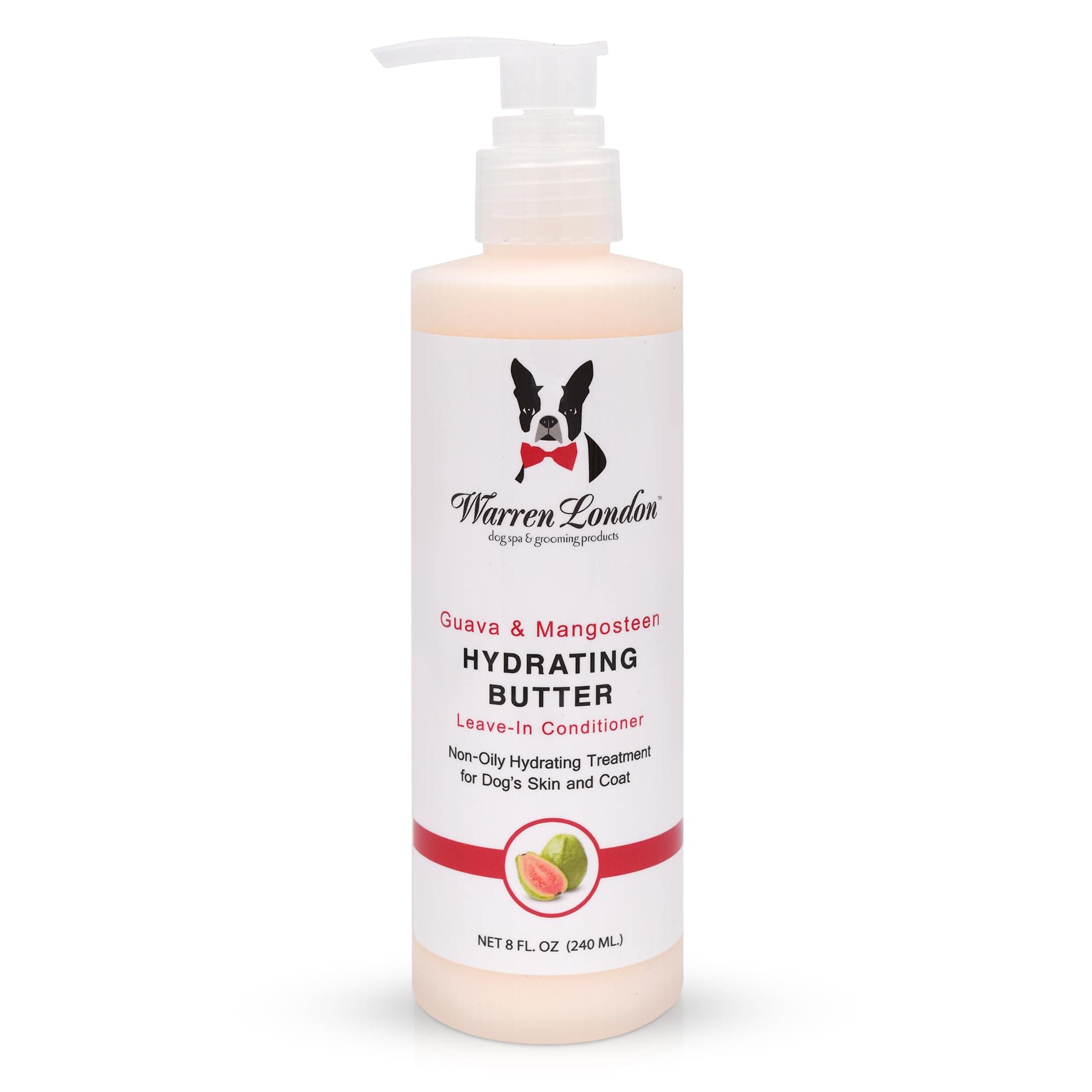 Warren London Hydrating Butter Leave in Pet Conditioner for Dogs | Lotion for Skin and Coat | Aloe Puppy & Dog Conditioner for Hair Detangler, Dry Skin, & Pet Fur Dandruff | Made in USA | Guava 8oz Guava - 8oz