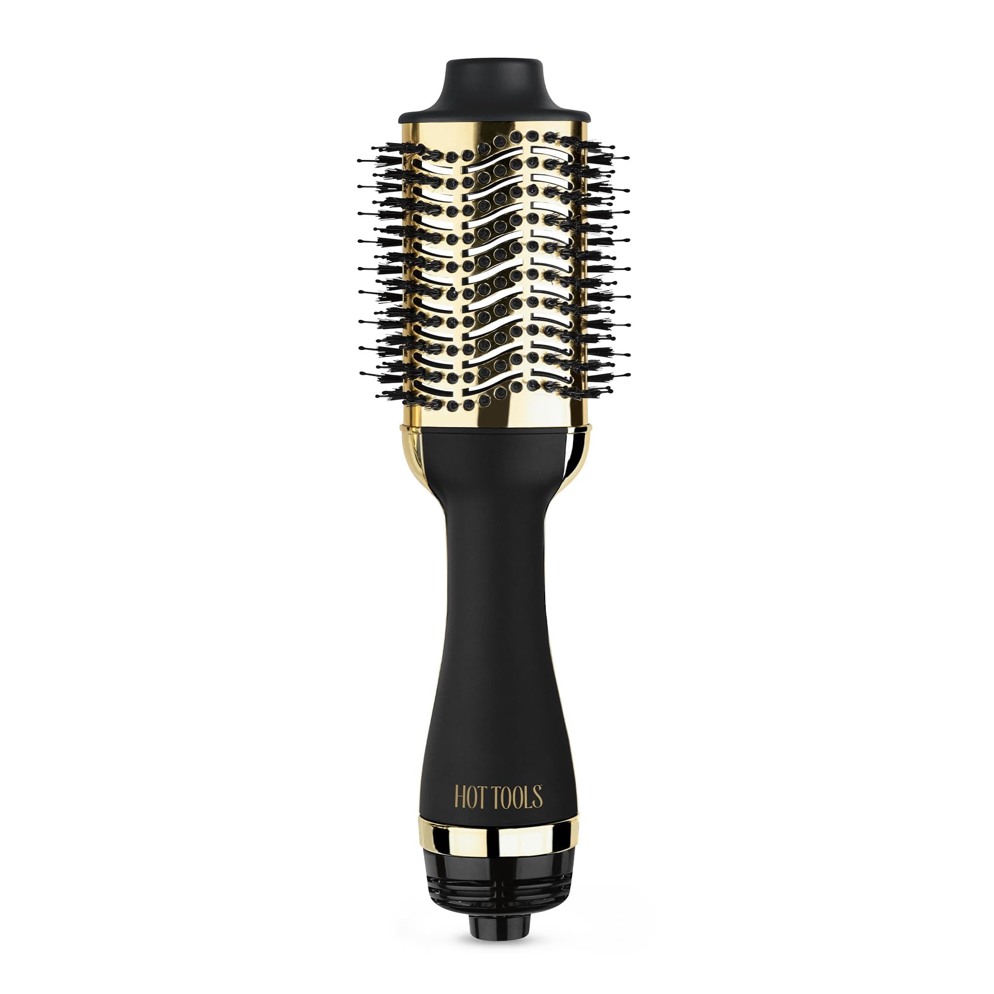 HOT TOOLS 24K Gold Blow Dryer Brush - Hot Air Brush for Salon-Worthy Volume in One Step - Volumizer with 24K Gold Technology for Fast Styling & Long-Lasting Results 1.0 NON-DETACHABLE