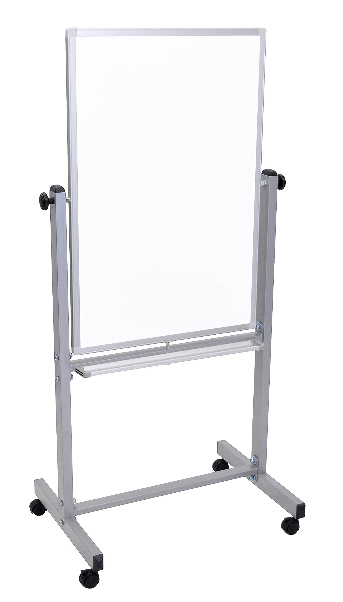 Luxor Mobile Dry Erase Double-Sided Magnetic Whiteboard with Aluminum Frame and Stand - 24"W x 36"H 27"W x 36"H