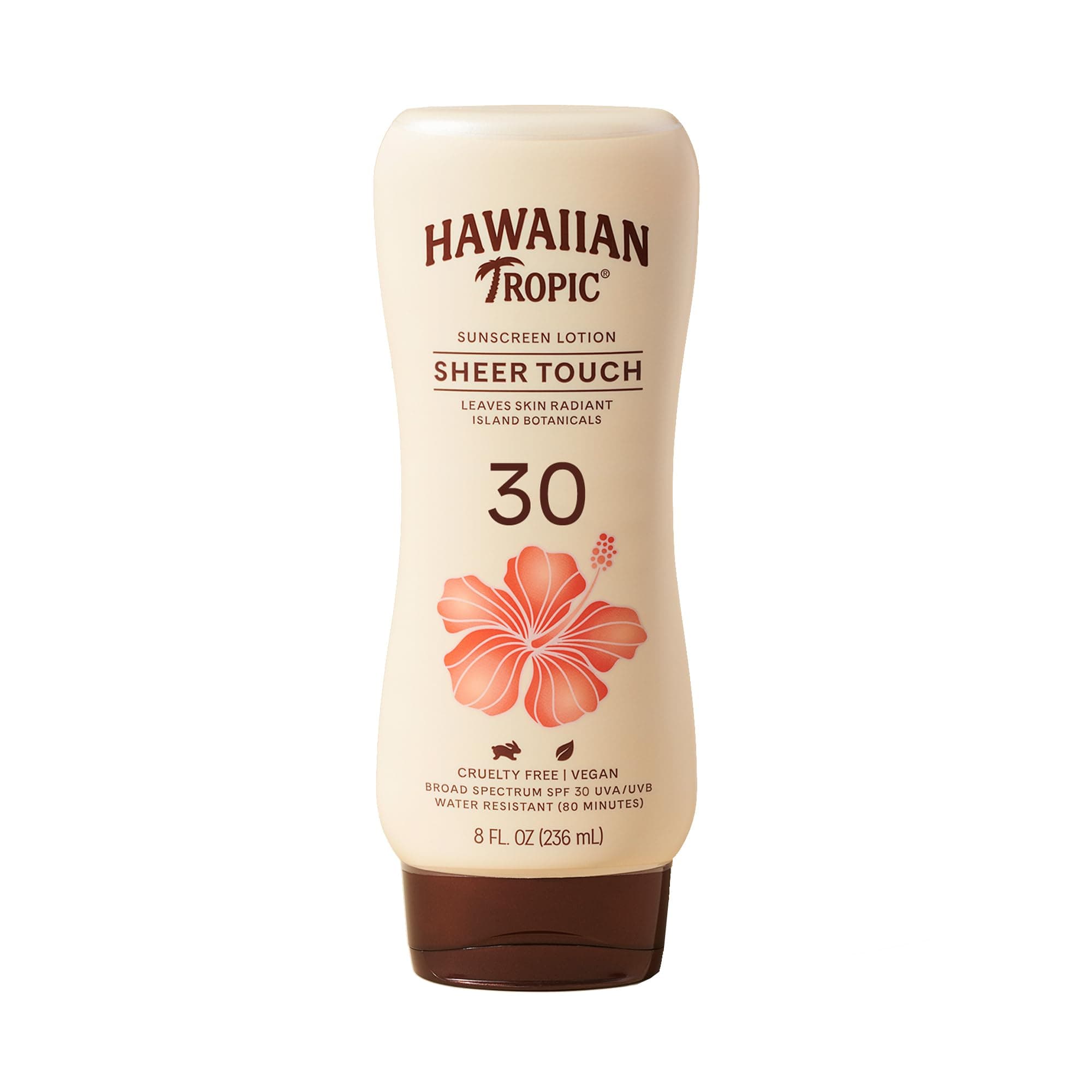 Hawaiian Tropic Sheer Touch Lotion Sunscreen, Moisturizing Broad-Spectrum Protection, SPF 30, Sun, Mango, 8 Oz
