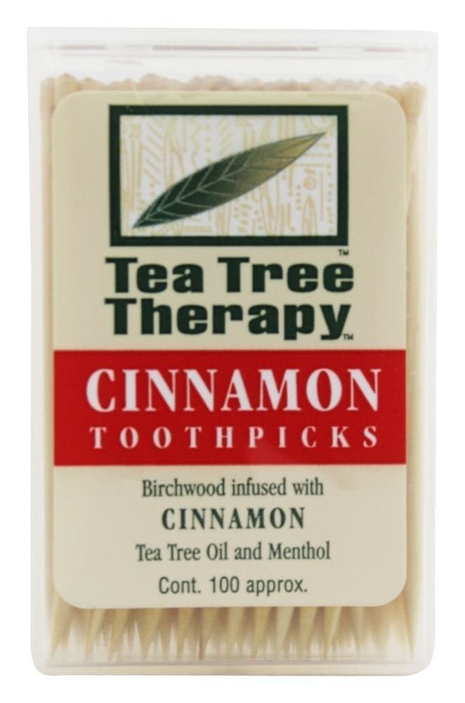 Tea Tree Therapy Cinnamon Toothpicks (1x100 CT) 100 Count (Pack of 1)