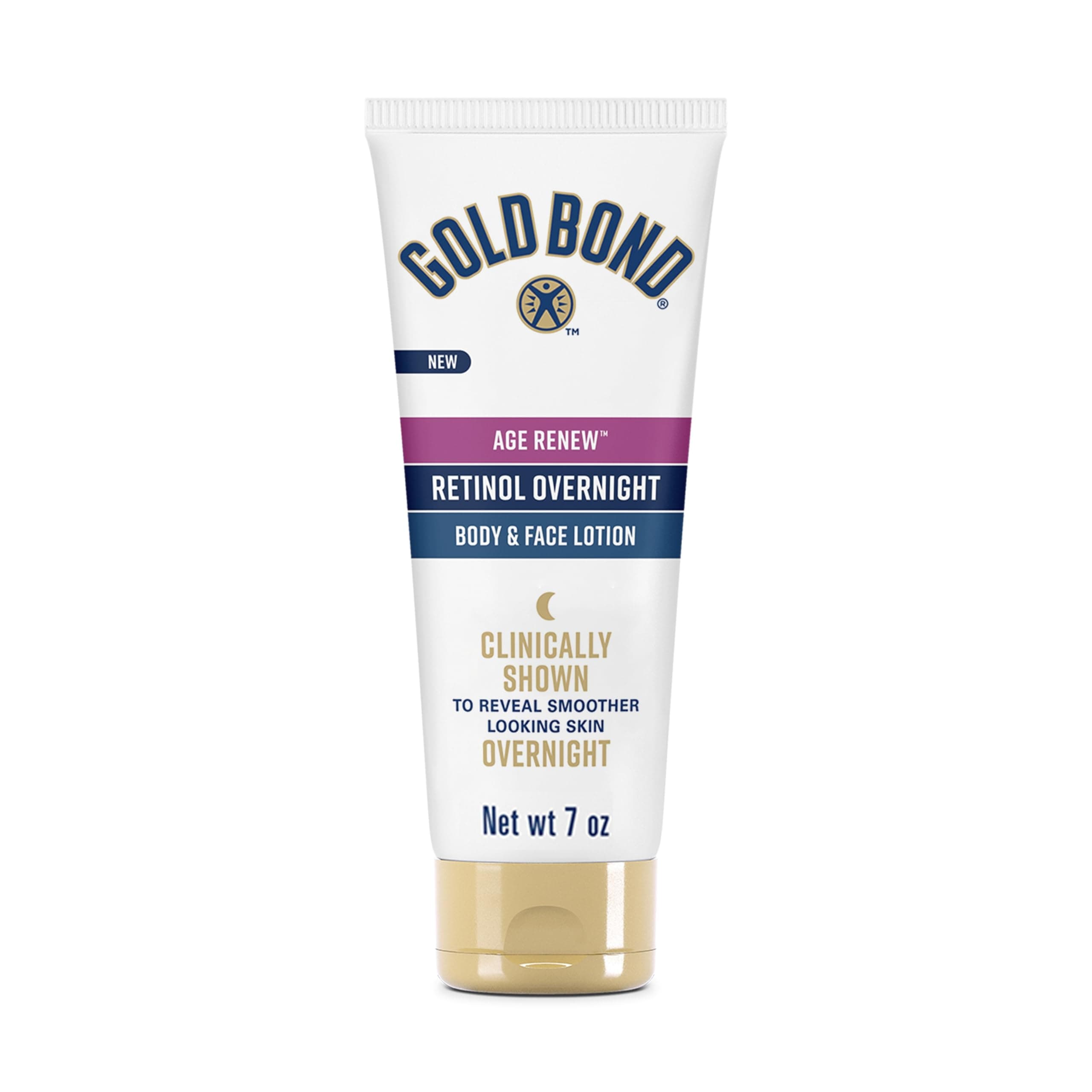 Gold Bond Age Renew Retinol Overnight Body & Face Lotion, With Retinol & Peptide Complex, for Dry Skin, 7 oz. Retinol Overnight Body & Face Lotions 7 Fl Oz (Pack of 1)