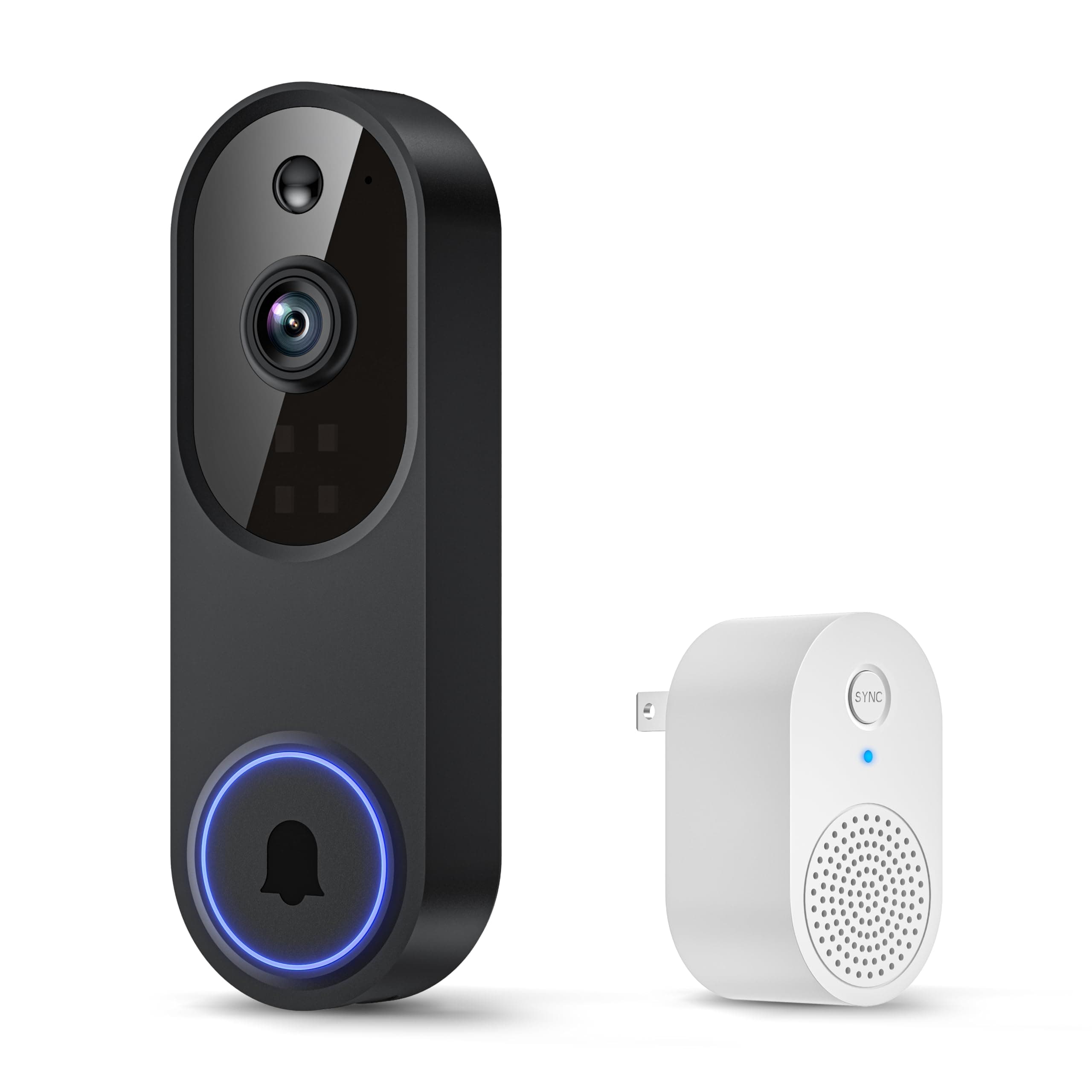 WarmBot 1080p Smart Video Doorbell Camera with AI Motion Detection, Night Vision, Cloud Storage, 2 Way Audio, Battery Powered, 2.4GHz Wi-Fi Only