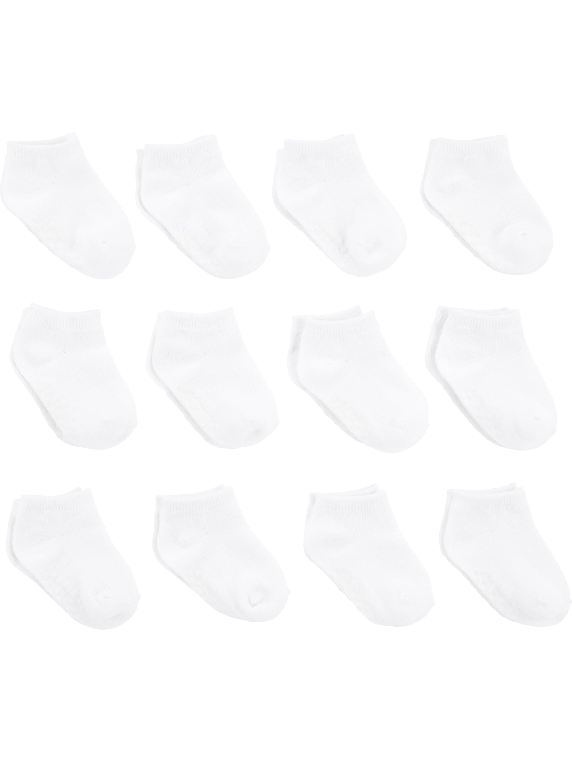 Simple Joys by Carter's baby-boys 12-pack Neutral Sock Low 2-3T White Crew