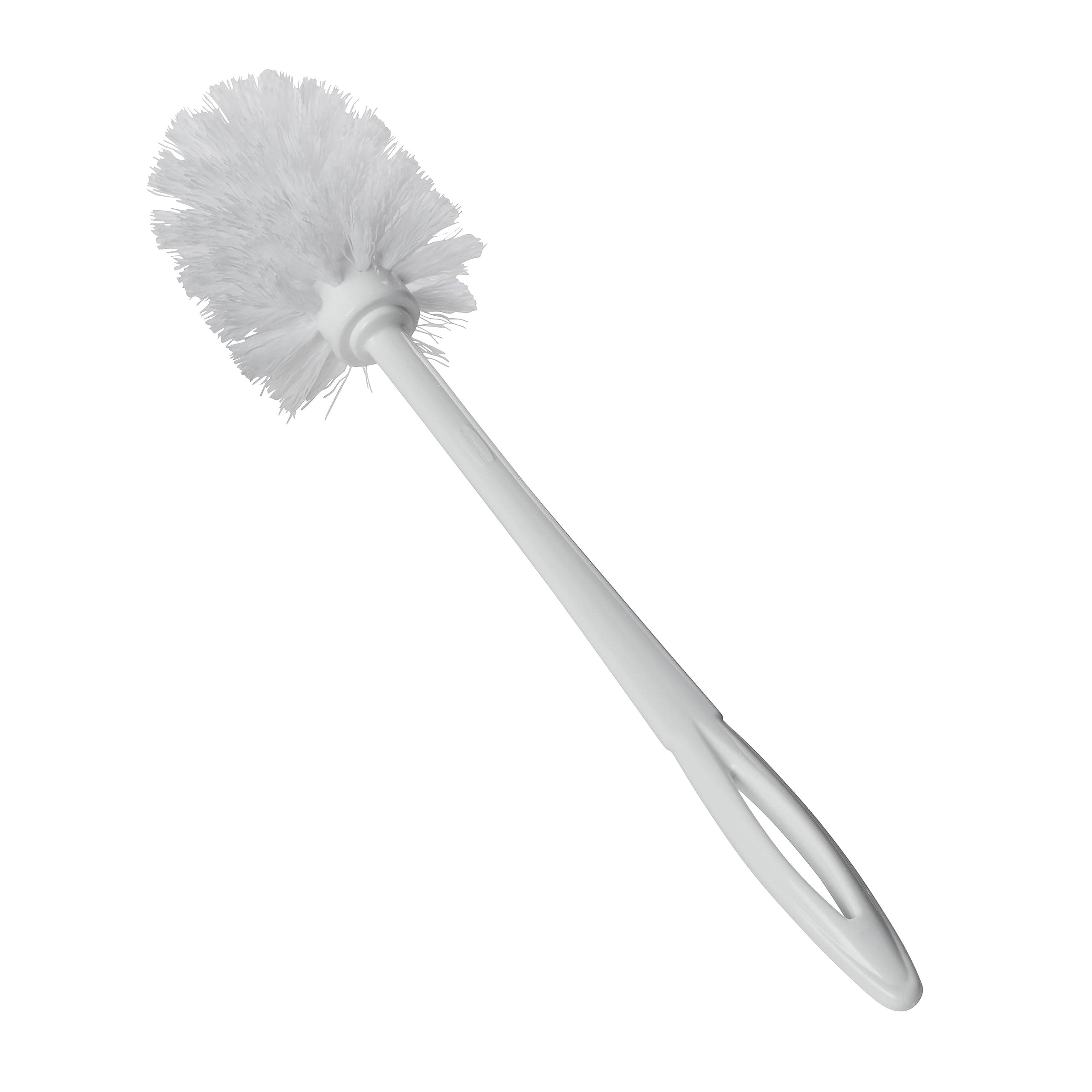 Rubbermaid Commercial Products 15" Toilet Brush, White, Toilet Bowl Brush for Bathroom, Professional/Janitorial Scrub Brush for Toilet Single