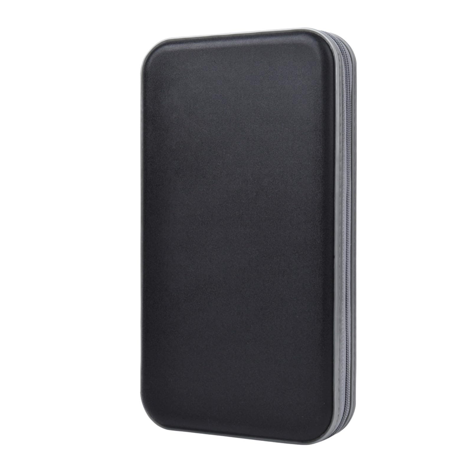 alavisxf xx CD Holder, 72 Capacity CD/DVD Case Holder Portable Wallet Storage Organizer Hard Plastic Protective Storage Holder for Car Travel(72 Capacity, Black 72) Black 72 72 Capacity