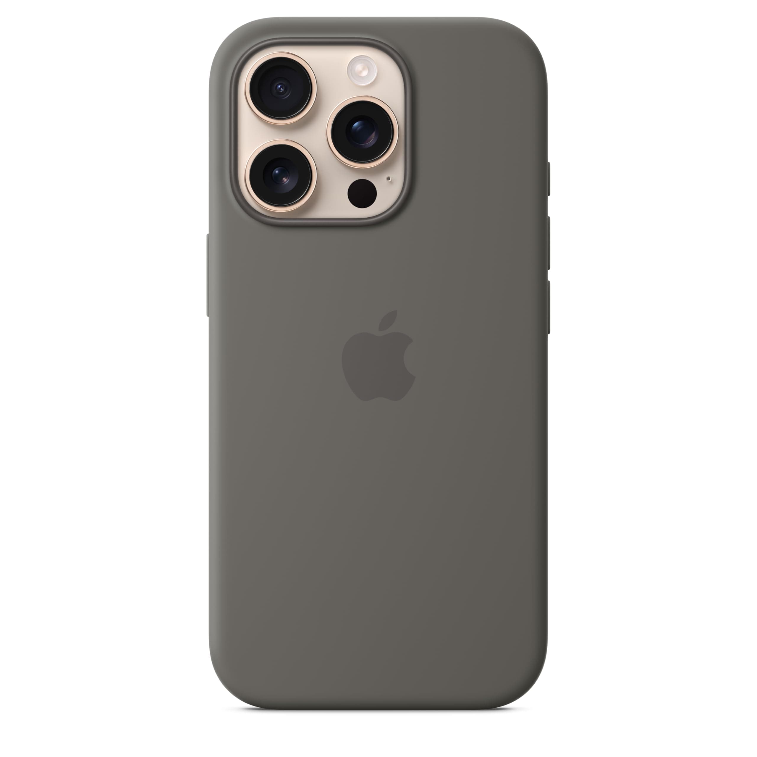 Apple iPhone 16 Pro Silicone Case with MagSafe and Camera Control: Lightweight Phone Case, Wireless Charging Compatible, Smooth Matte Finish; Stone Gray iPhone 16 Pro Stone Grey