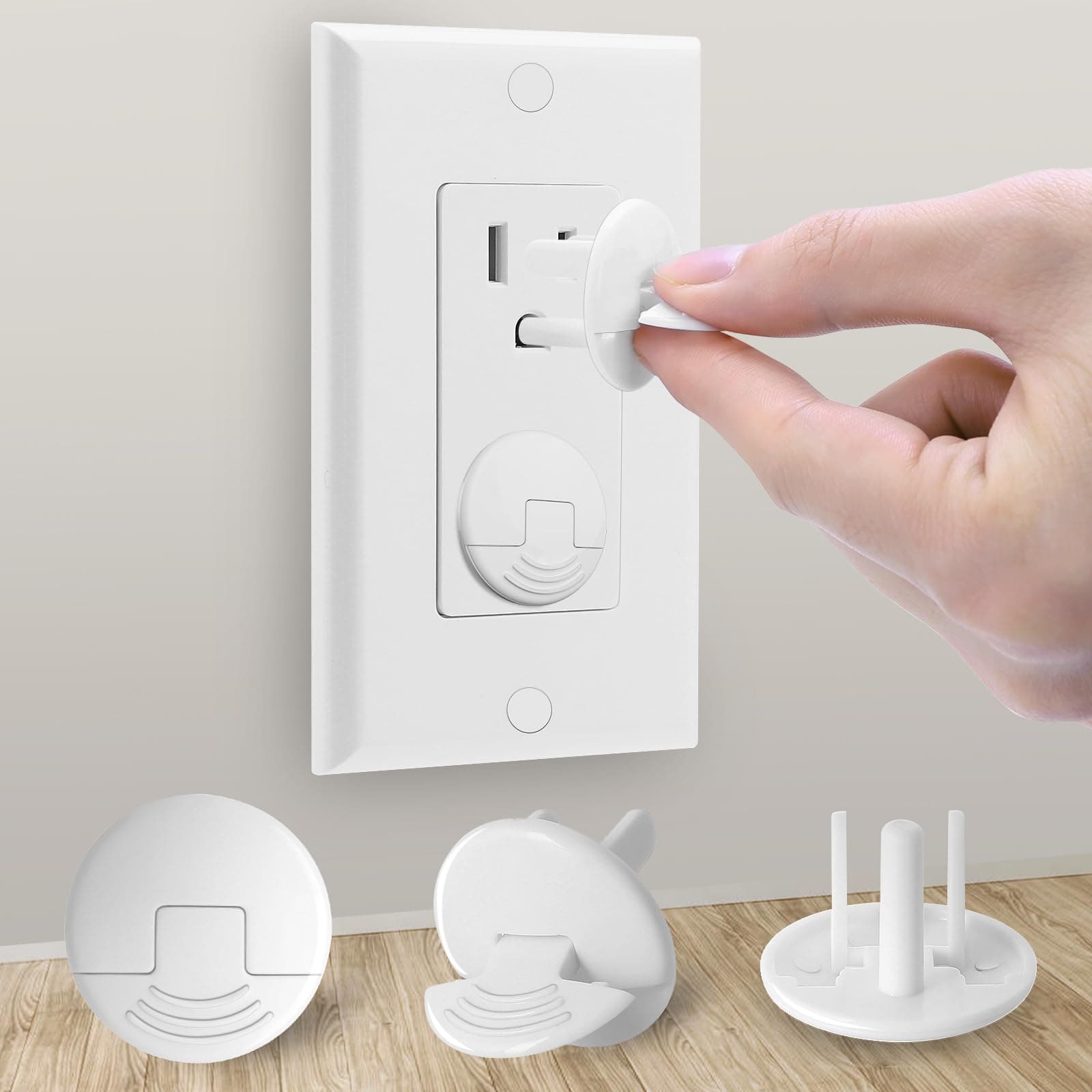PRObebi Outlet Covers Baby Proofing White - 38 Pack Plug Covers for Electrical Outlets, Child Proof Socket Covers, Baby Safety Products for Home, Office, Easy Insatllation A-White-38PCS 38 PCS