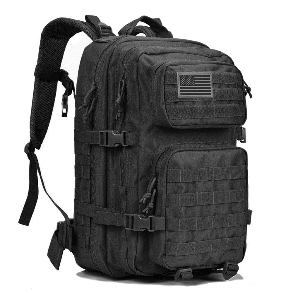 REEBOW GEAR Military Tactical Backpack Large Army 3 Day Assault Pack Molle Bag Backpacks Black