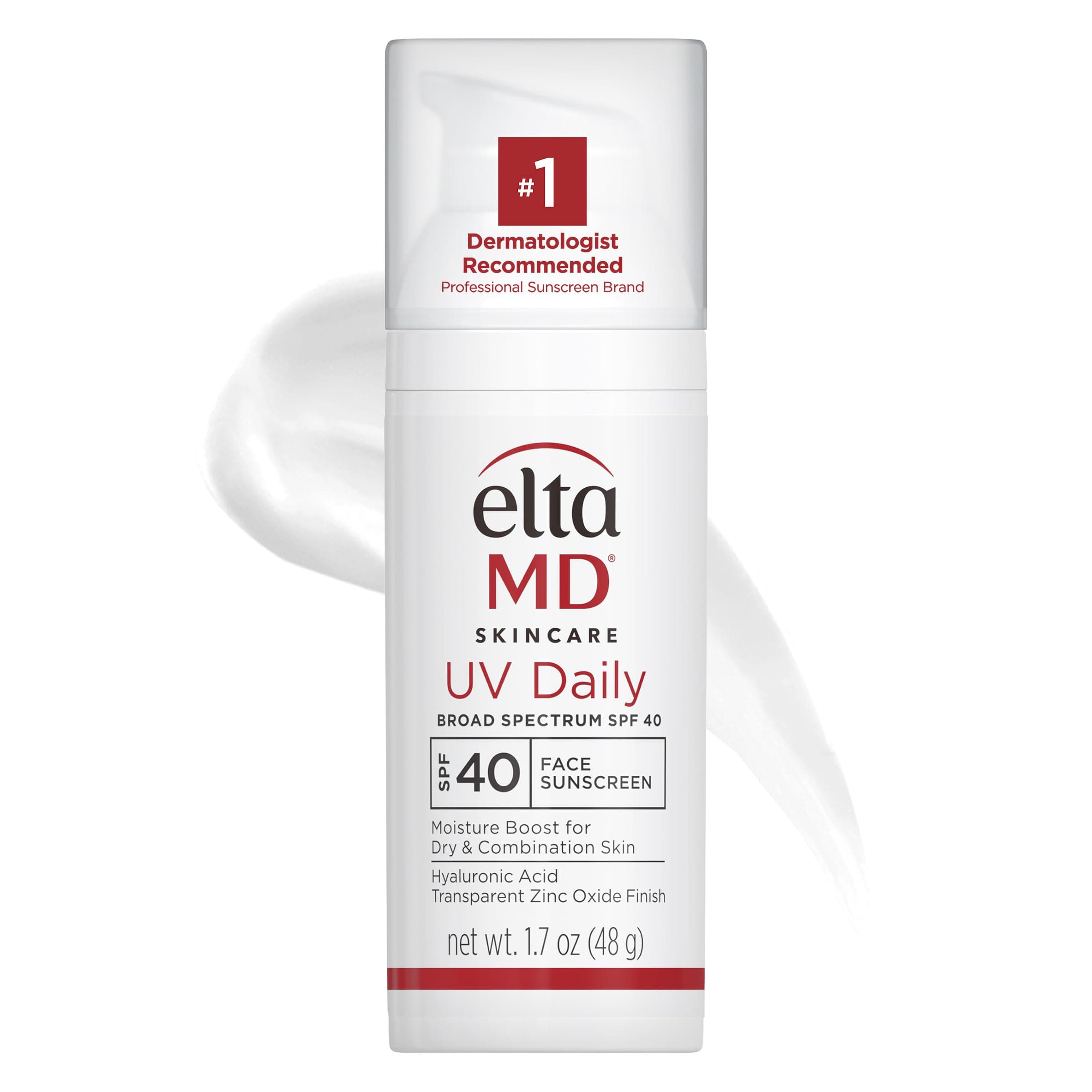 EltaMD UV Daily Face Sunscreen Moisturizer with Zinc Oxide, Daily Face Moisturizer with SPF, Great for Dry, Combination, and Normal Skin Untinted 1.7 oz