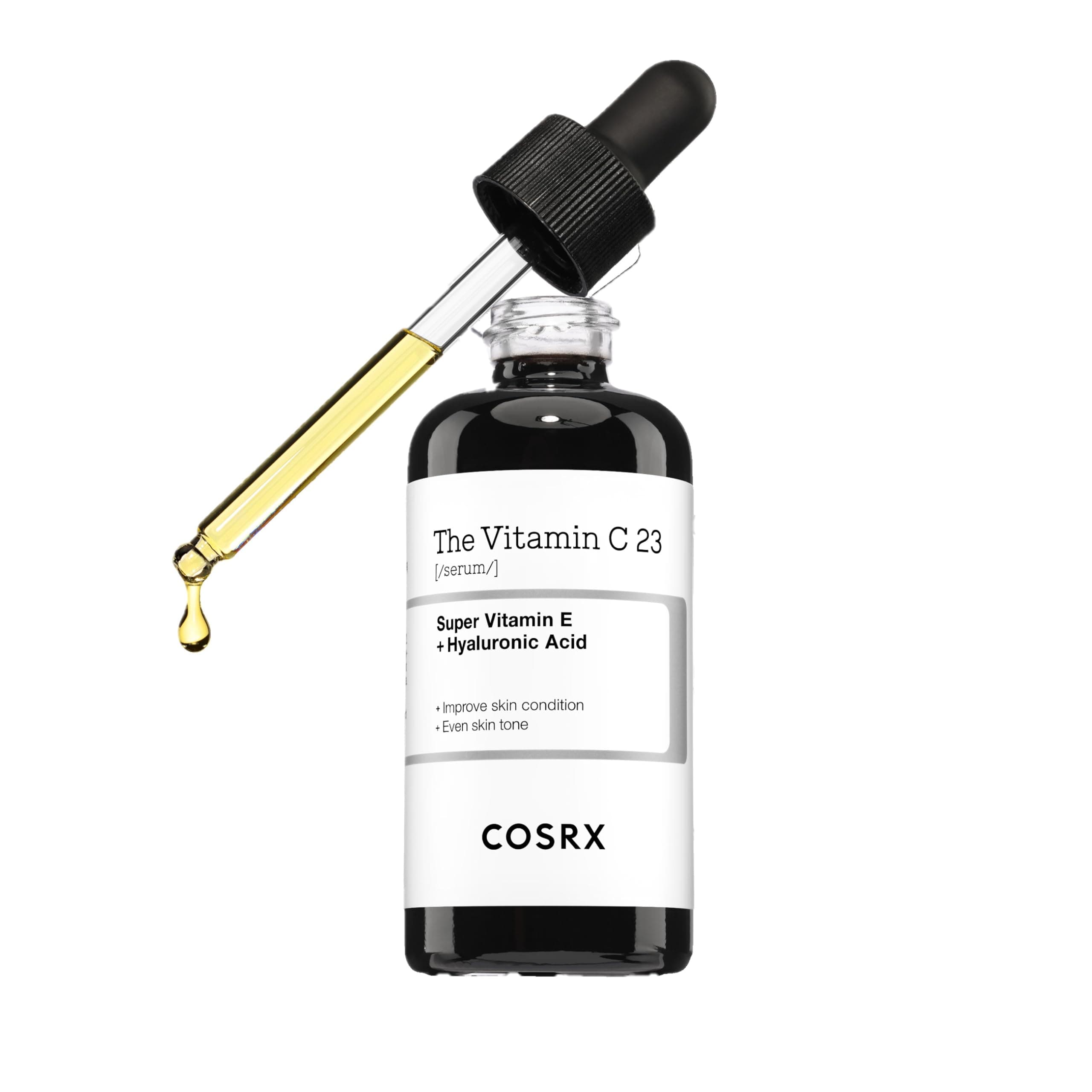 COSRX Pure Vitamin C 23% Serum with Vitamin E & Hyaluronic Acid, Hydrating Facial Serum for Fine Lines, Uneven Skin Tone & Dull Skin, 0.7oz/20g, Korean Skin Care, Stocking stuffers for women 0.7 Fl Oz (Pack of 1)