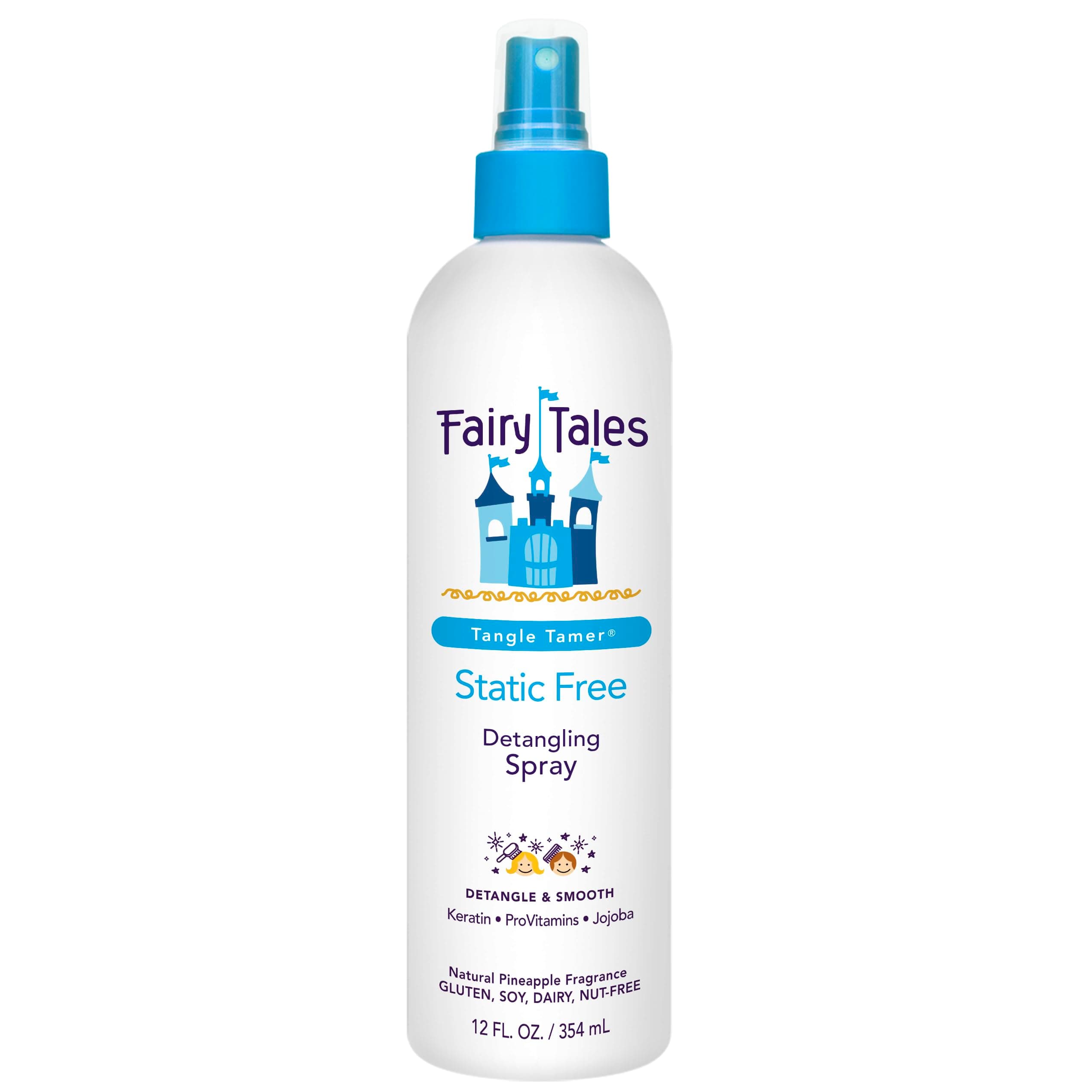Fairy Tales Tangle Tamer Static Free Detangling Spray - Detangler Spray for Kids - Paraben Free, Sulfate Free, Gluten Free, Nut Free - 12 oz Pineapple 12 Fl Oz (Pack of 1)