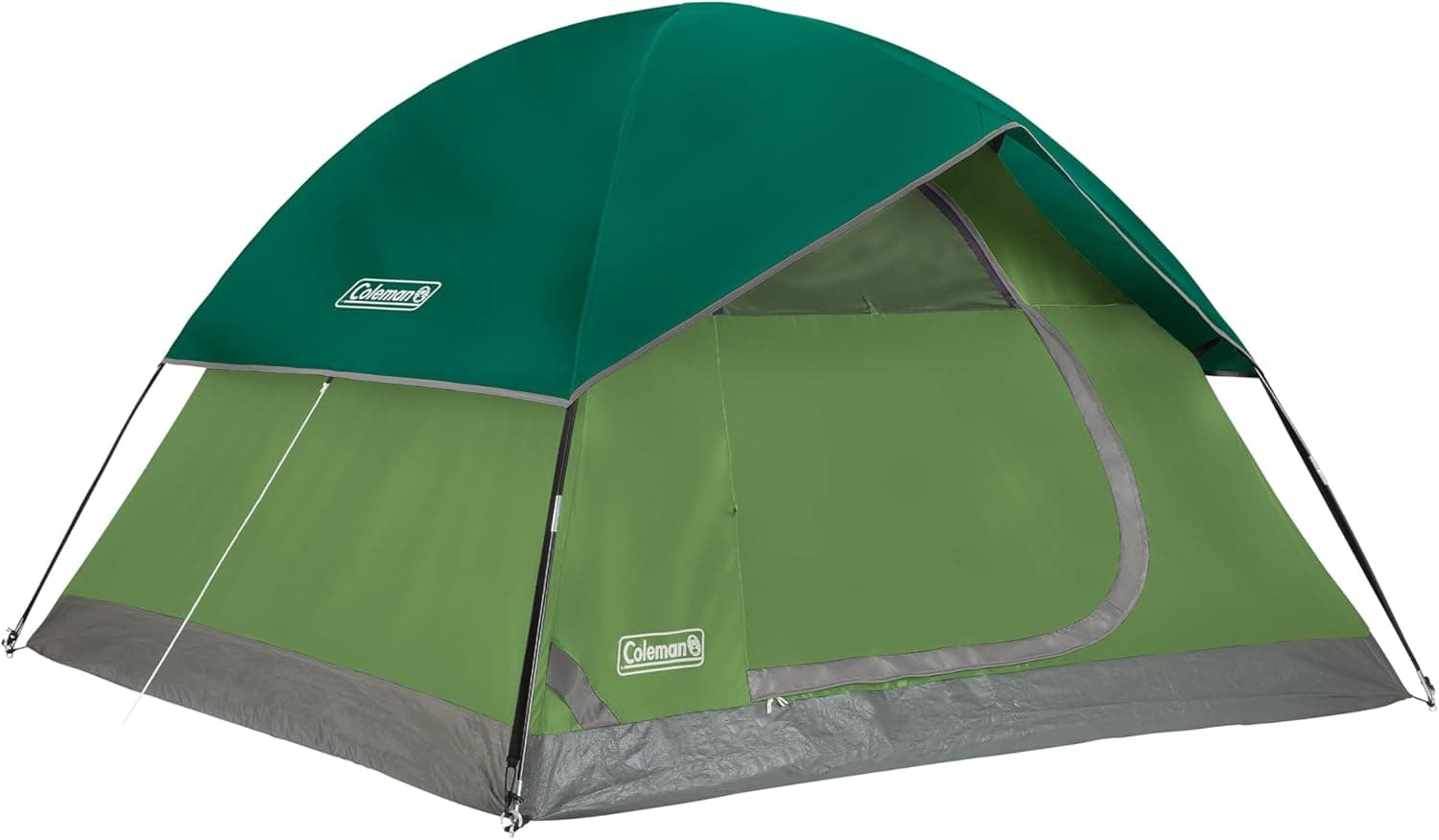 Coleman Sundome Camping Tent with Rainfly, 2/3/4/6 Person Tent Sets Up in 10 Mins, Weatherproof Shelter for Camping, Festivals, Backyard, Sleepovers, & More 4 Person PFAS-Free Spruce Green