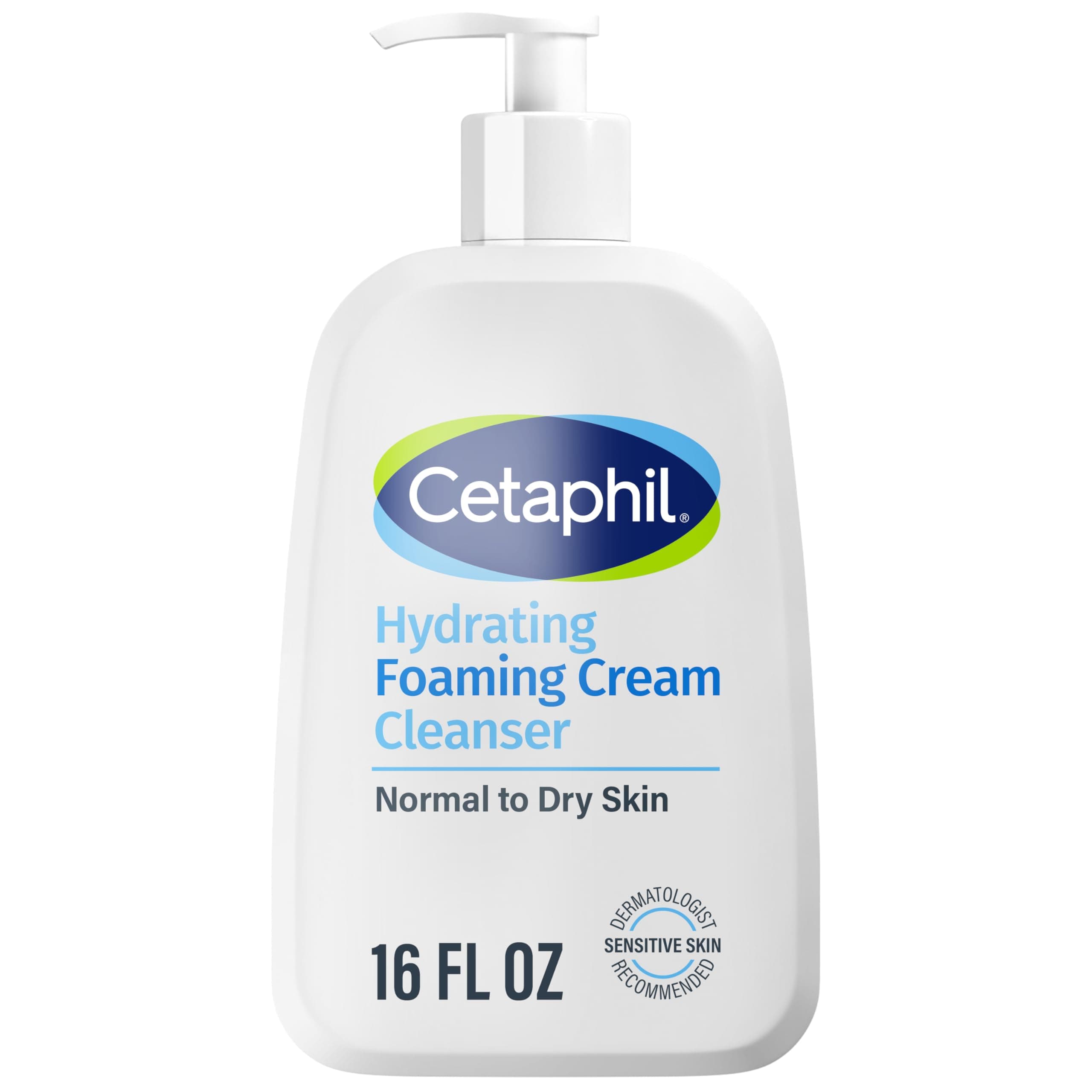 Cetaphil Cream to Foam Face Wash, Hydrating Foaming Cream Cleanser, 16 oz, For Normal to Dry, Sensitive Skin, with Soothing Prebiotic Aloe, Hypoallergenic, Fragrance Free Unscented 16 Fl Oz (Pack of 1)