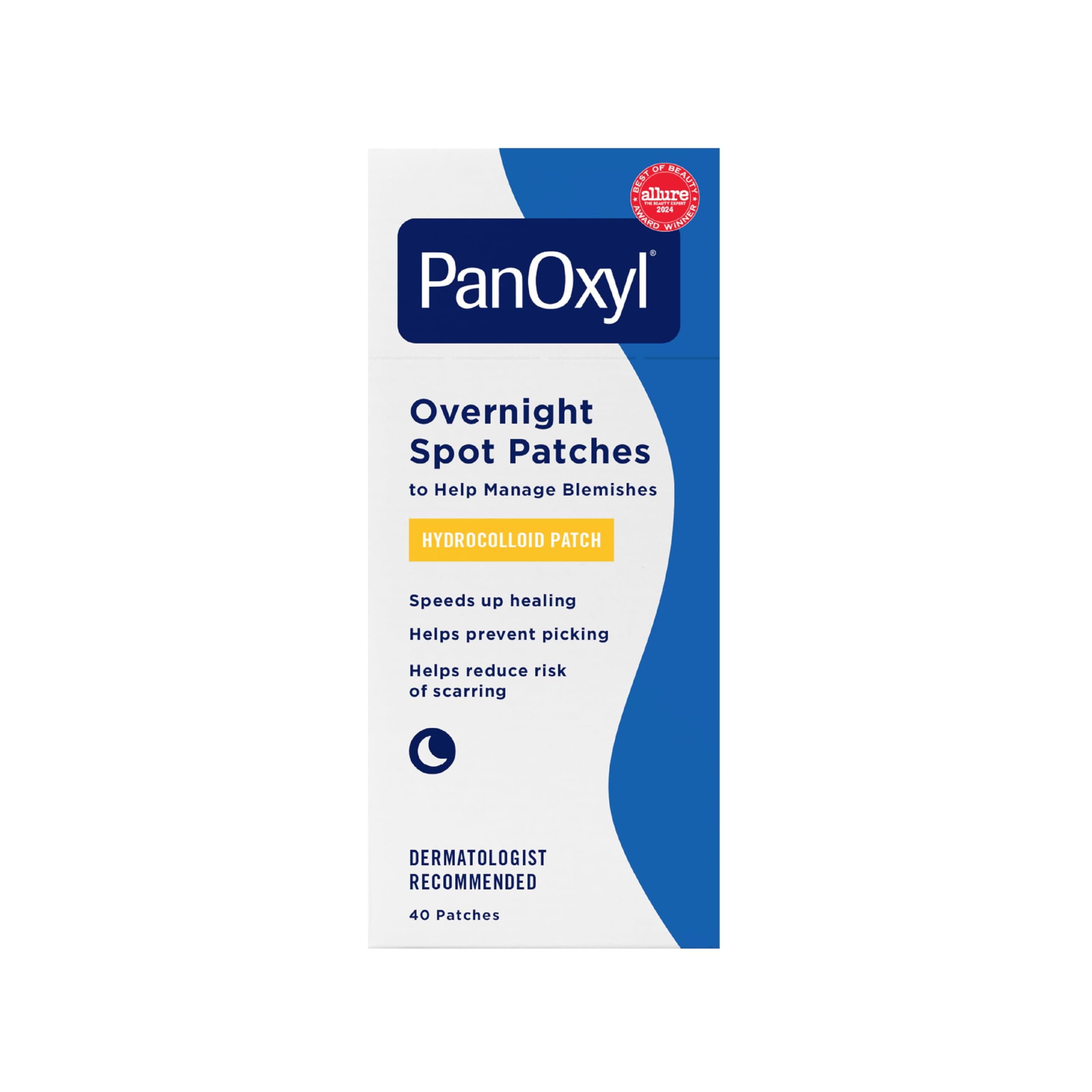 PanOxyl PM Overnight Spot Patches, Advanced Hydrocolloid Healing Technology, Fragrance Free, 40 Count Pack of 1 40 Count - Pack of 1