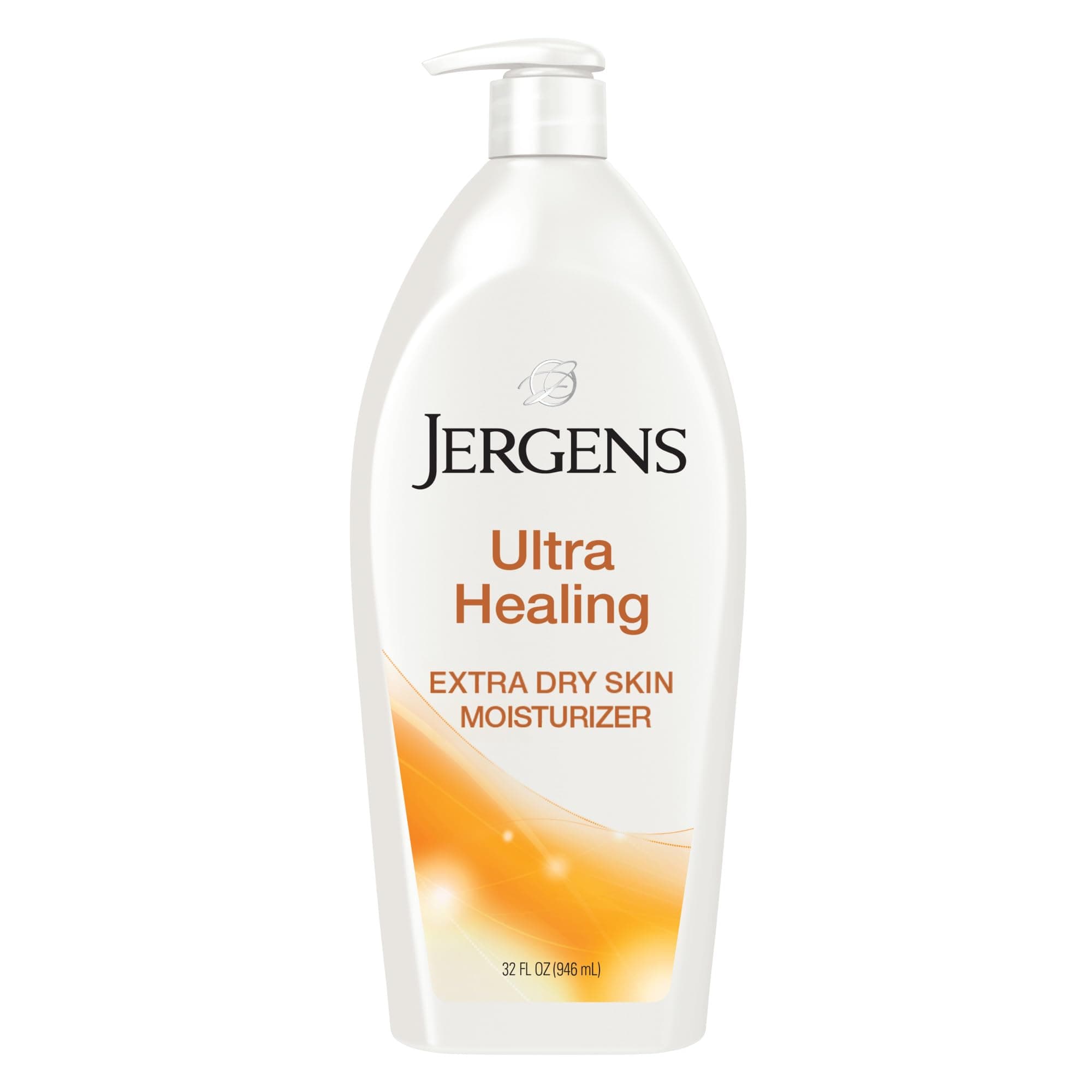 Jergens Ultra Healing Dry Skin Lotion, Hand and Body Moisturizer for Quick Absorption into Extra Dry Skin with Hydralucence Blend, Vitamins C, E and B5, White, 32oz 32 Fl Oz (Pack of 1) Regular Size