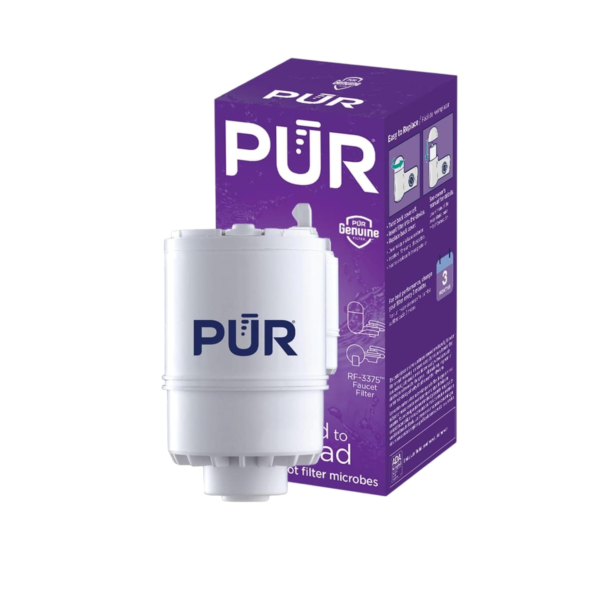 PUR Water Filter Replacement for Faucet Filtration Systems (1 Pack) – Compatible with all PUR Faucet Filtration Systems