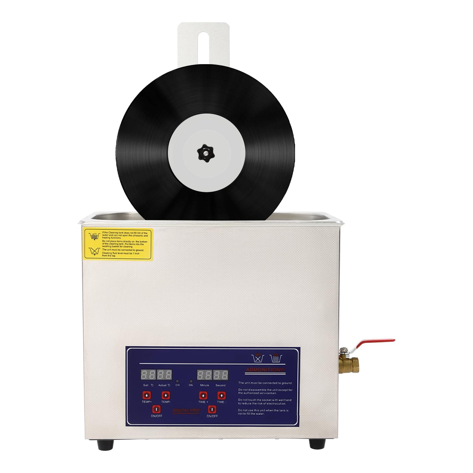 180w Ultrasonic Washing Machine, 6.5l Jewelry Vinyl Record Digital Ultrasonic Cleaner Washing Machine W/Drying Rack + Ball-Shaped Basket, Adjustable Time&Temperature For Glasses, Watch.