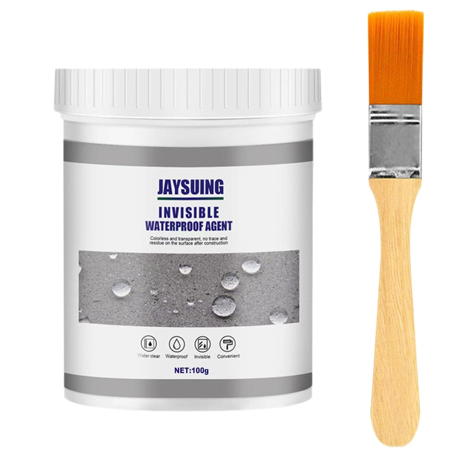 JAYSUING Invisible Waterproofing Agent,Waterproof Insulating Sealant, Used for Repairing Cracks and leaks, Transparent Waterproof Coating, 3.5Fl Oz (100ml)