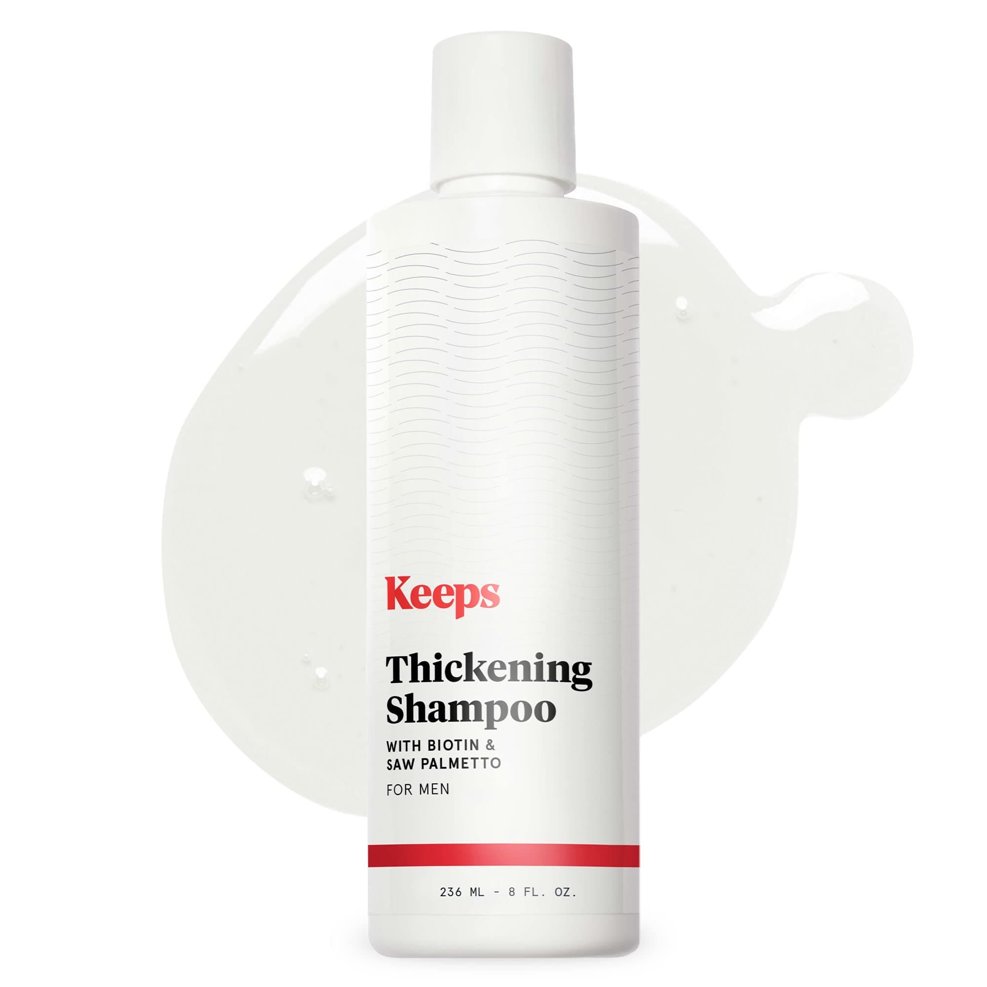 Keeps Hair Loss Shampoo For Men - Mens Shampoo for Fuller, Thicker Looking Hair - Thinning & Hair Growth Product - DHT Blocker - Infused with Biotin, Caffeine & Saw Palmetto - 8 oz Hair Thickening Shampoo