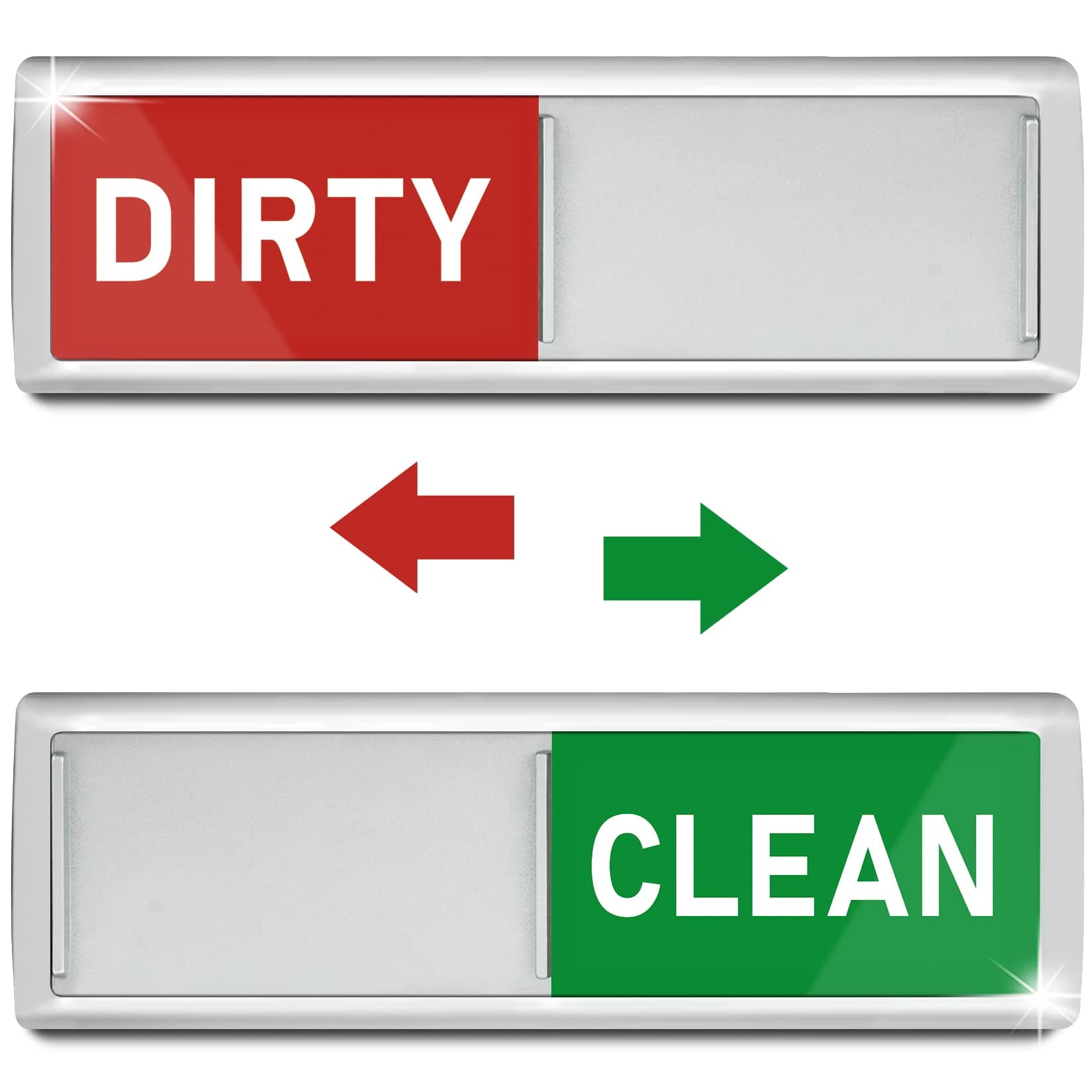 Dishwasher Clean Dirty Sign,Clean Dirty For Dishwasher,Oven, Refrigerator, Acrylic Kitchen Decor And Accessories (Silver)