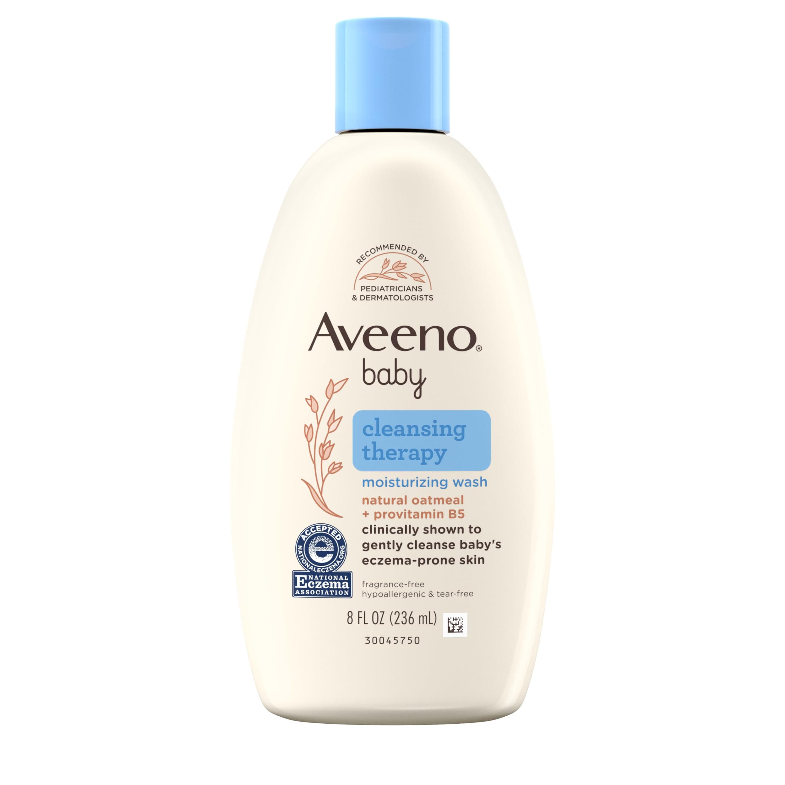 Aveeno Baby Cleansing Therapy Moisturizing Baby Body Wash with Natural Oatmeal & ProVitamin B5, Gentle Tear-Free Baby Bath Wash for Sensitive & Eczema-Prone Skin, Hypoallergenic, 8 oz cream 8 Fl Oz (Pack of 1)