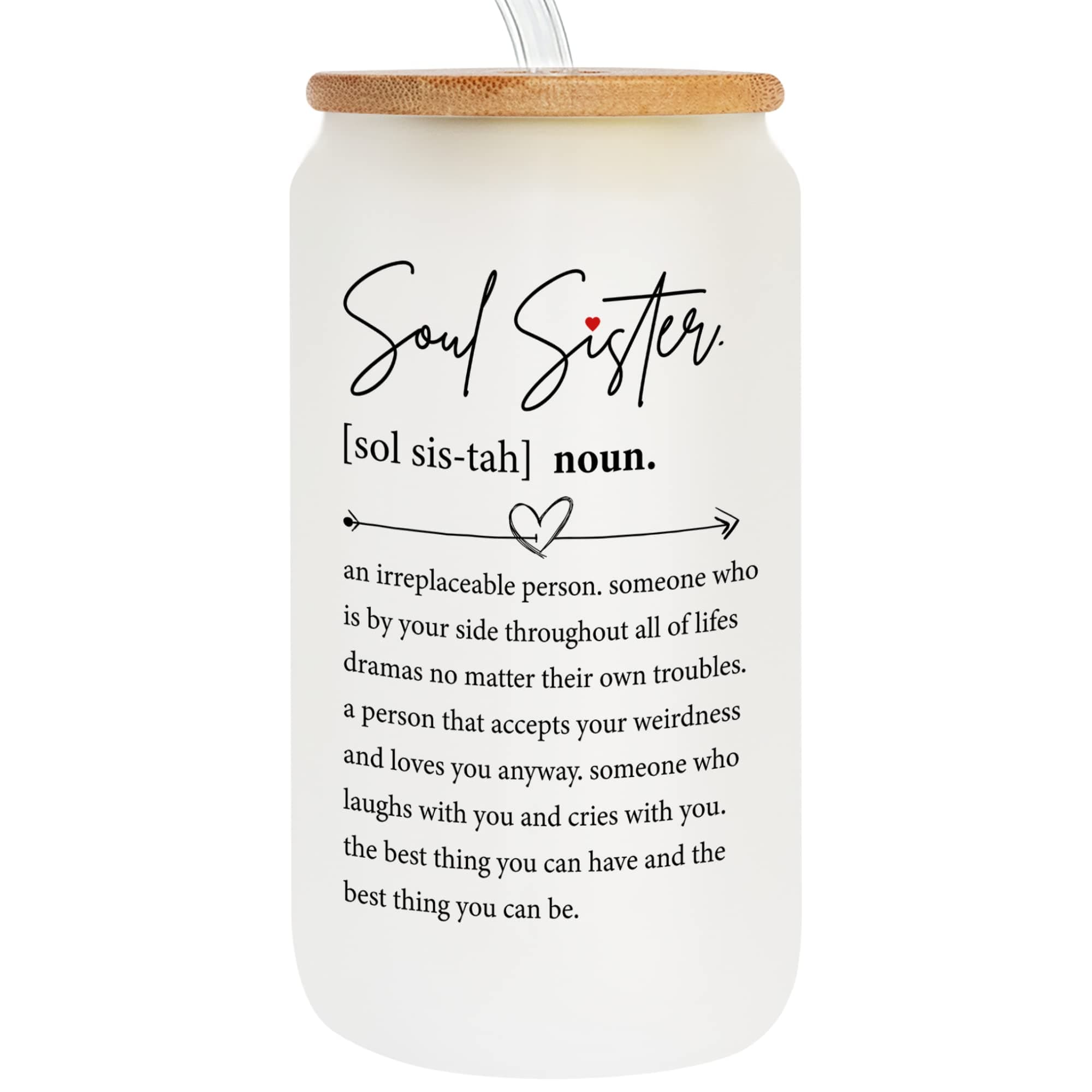 Friendship Gifts for Women Friends, Gifts for Friends Female, Gifts for Best Friend - Gifts for Sister - Sister Birthday Gifts - Galentines Day, Valentines Gifts for Friends - 16 Oz Can Glass Bestie 01