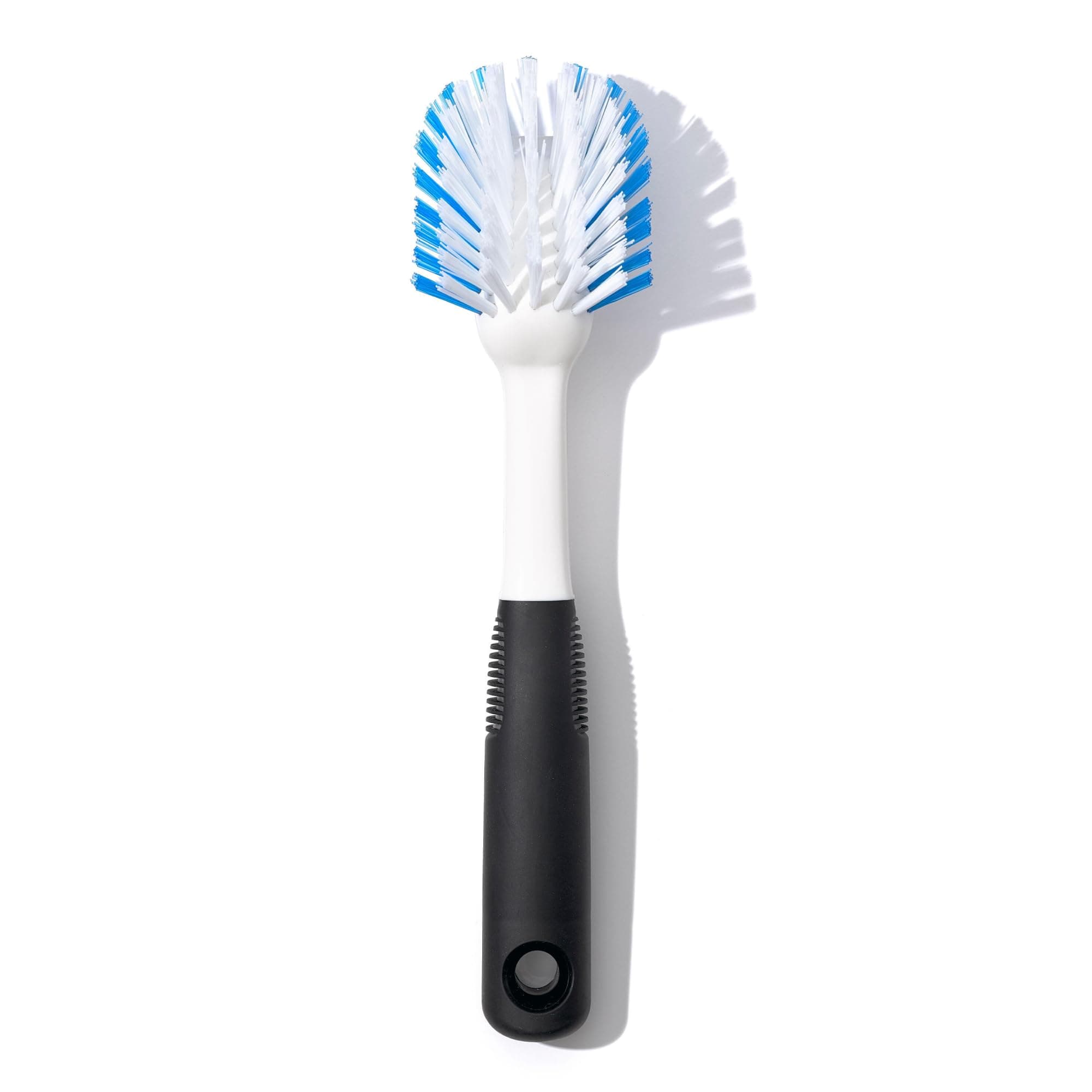 OXO Good Grips Dish Brush, Nylon Bristles with Built-in Scraper, Safe for Non-Stick Cookware, Non-Slip Handle, Dishwasher Safe 1 Pack