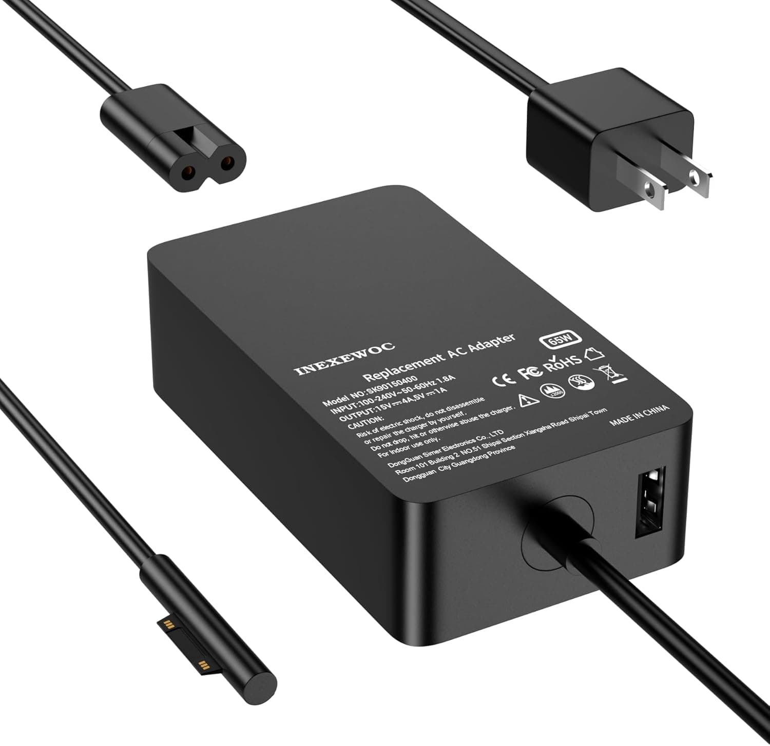 New 65W Surface Pro Charger Compatible with Microsoft Surface Pro 10, 9, 8, 7+, 6, 5, 4, 3, X, Windows Surface Laptop 6, 5, 4, 3, 2, 1, Surface Go Tablet, Surface Book 3, 2, 1, 44W, 36W 24W