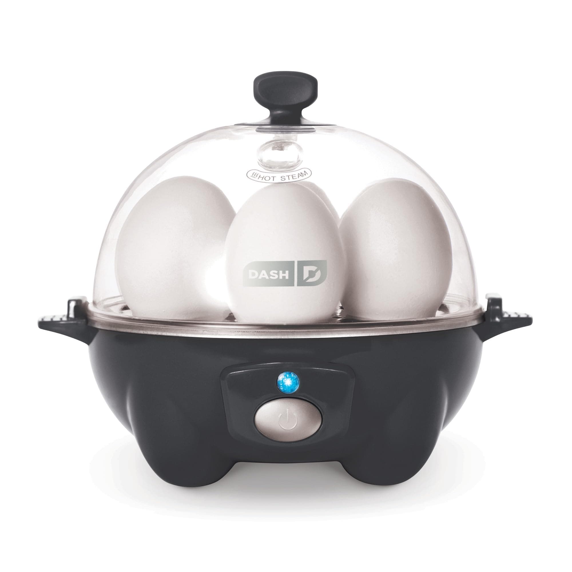 DASH Rapid Egg Cooker: 7 Egg Capacity Electric Egg Cooker for Hard Boiled Eggs, Poached Eggs, Scrambled Eggs, or Omelets with Auto Shut Off Feature - Black' Black 7 Eggs