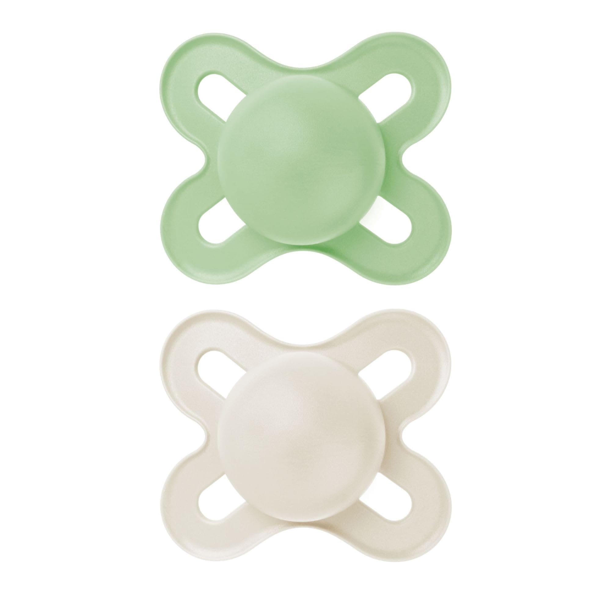 MAM Original Start Matte Baby Pacifiers, Binky for 0-3 Months, BPA-Free Silicone Nipple, Easy to Clean, Best for Newborn Babies, Developed with Medical Experts, 2 Count Binkies with Sterilizer Case Peppermint / Cotton 2 Count (Pack of 1)