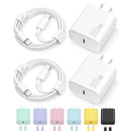iPhone 17 16 15 Charger Fast Charging Type C Chargers USB C Charger Block iPhone 17 16 15 Air Pro Max Chargers with 6FT Cable for iPhone 17/17 Plus/17 Pro Max/16/16 Plus/16 Pro Max/15 Pro Max/iPad Pro White