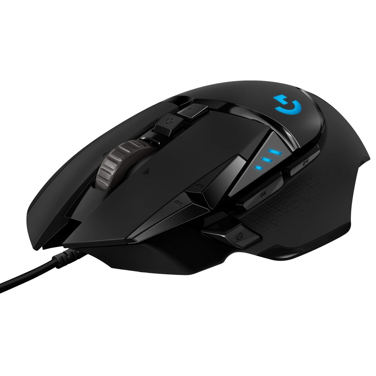 Logitech G502 HERO High Performance Wired Gaming Mouse, HERO 25K Sensor, 25,600 DPI, RGB, Adjustable Weights, 11 Buttons, On-Board Memory, PC/Mac Black Wired Mouse