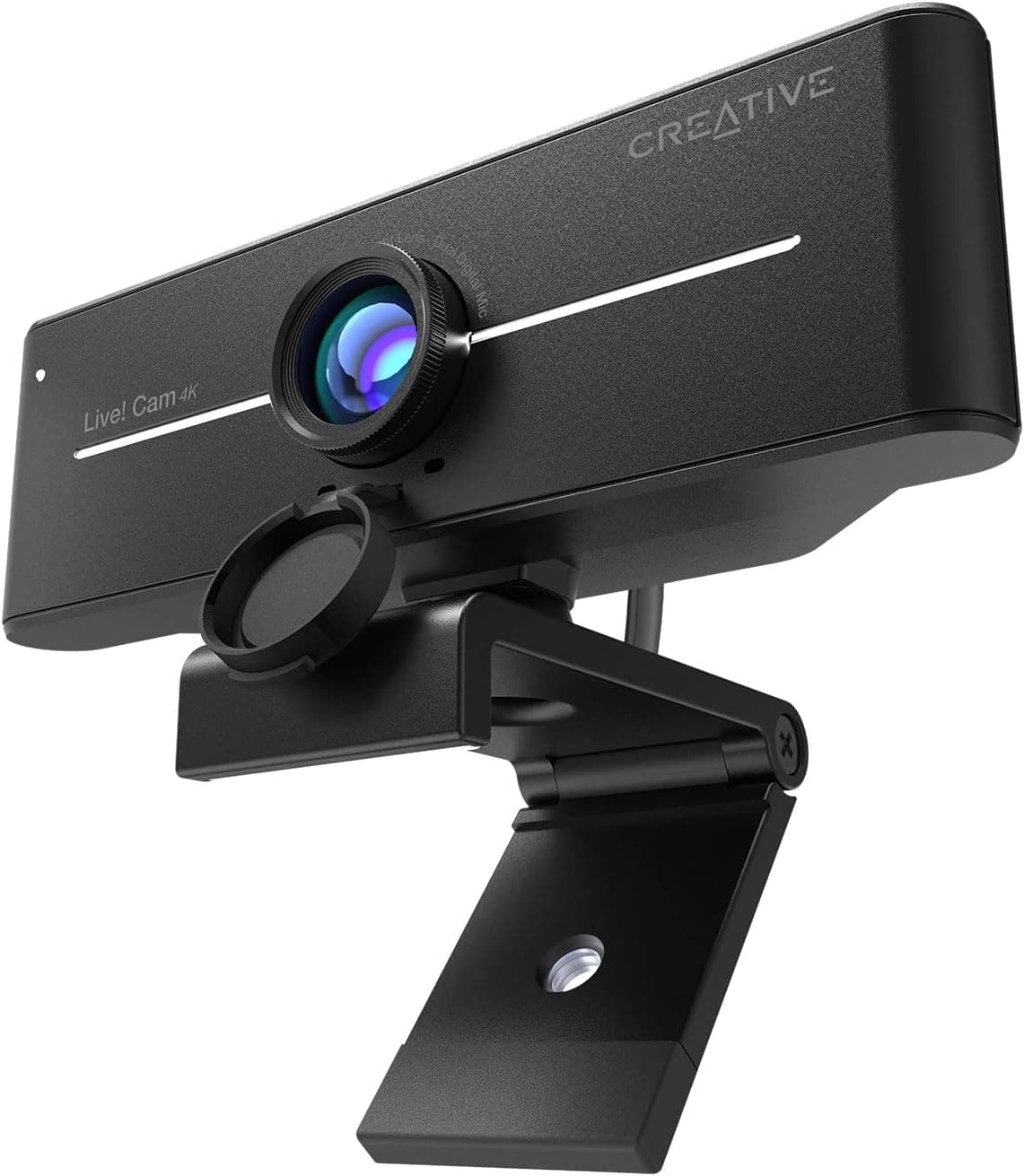 Creative Live! Cam Sync 4K UHD USB Webcam with Backlight Compensation, Up to 40 FPS, 95° Wide-Angle Lens, Privacy Lens, Built-in Mics, Plug & Play for PC and Mac… 4K UHD with Backlight Compensation