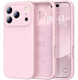 Vooii Magnetic for iPhone 17 Pro Case, Compatible with Magsafe (Premium Liquid Silicone) (Integrated Camera Control Button) Full Body Protective Anti-Scratch Microfiber Lining 6.3", Chalk Pink Chalk Pink iPhone 17 Pro
