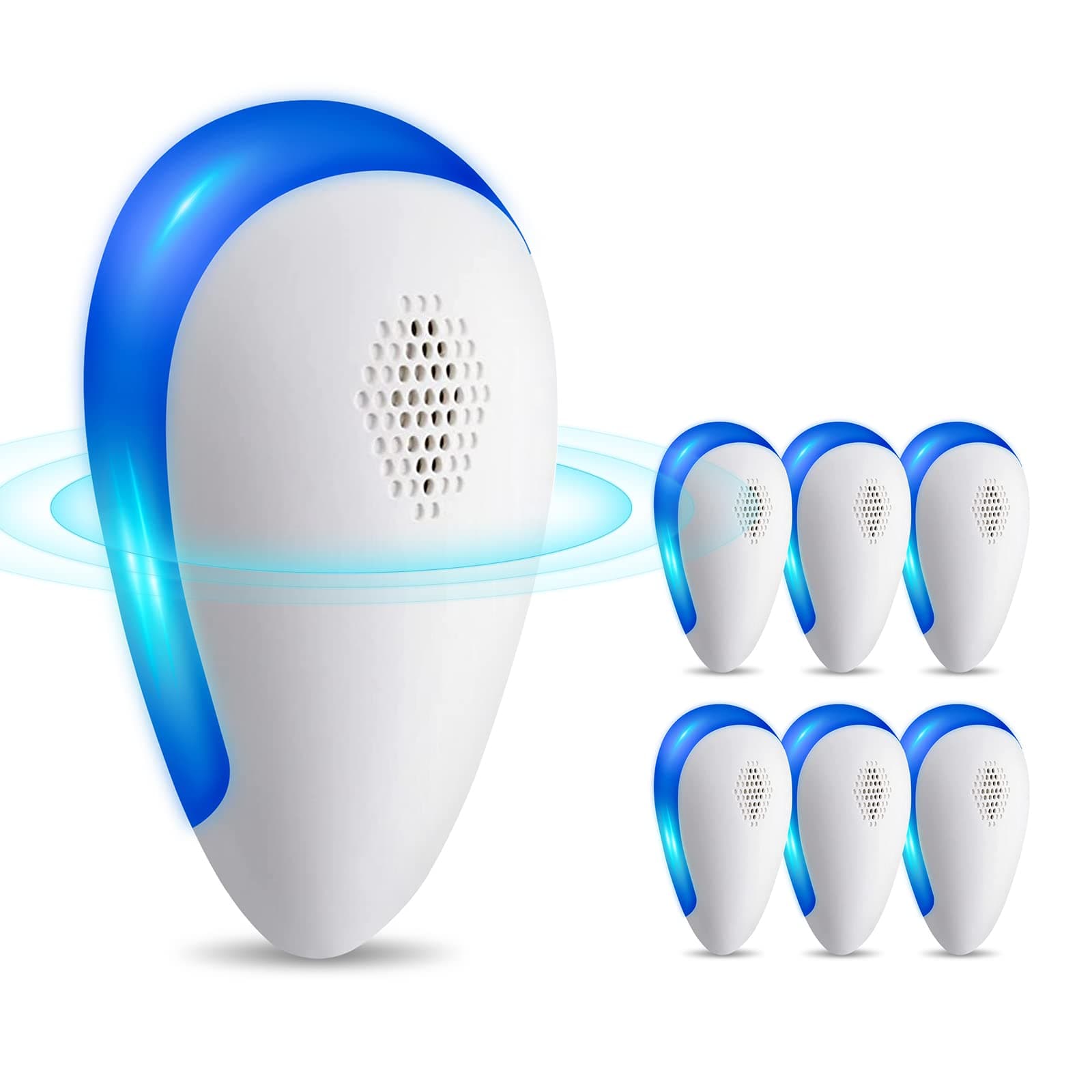 MOVEPES 6 Packs Ultrasonic Pest Repeller, Electronic Pest Repellent Plug in Indoor Pest Control for Insect, Roach, Mice, Spider, Ant, Bug, Mosquito Repellent for House Garage Warehouse Office Hotel