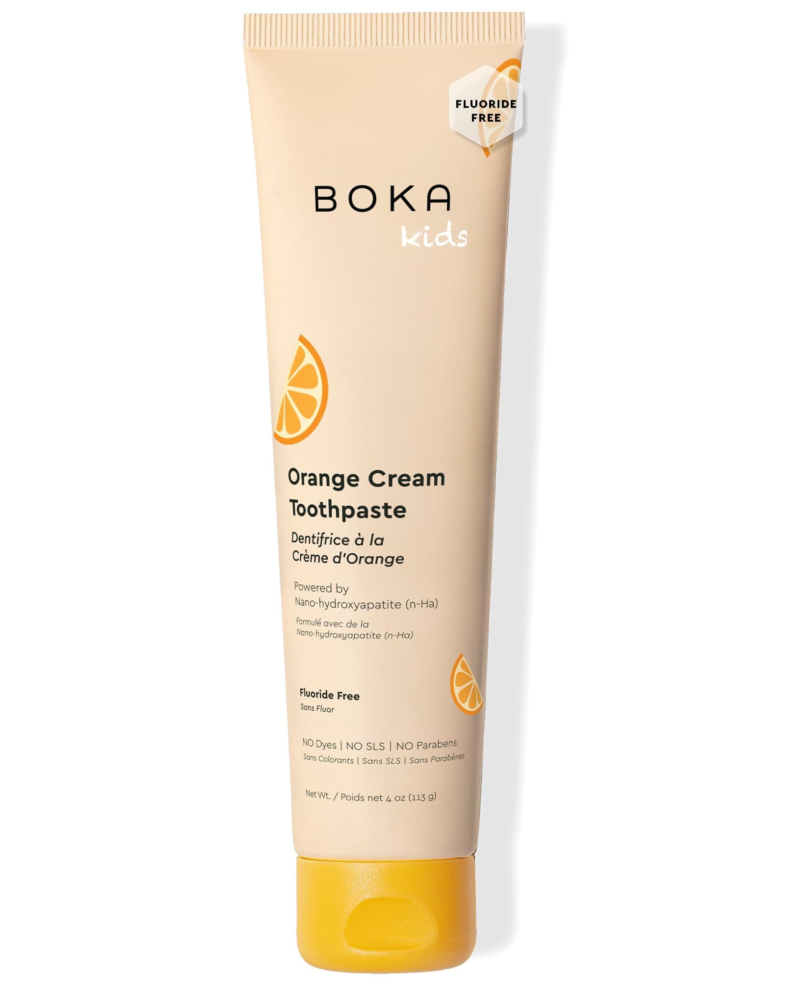 Boka Fluoride Free Toothpaste Nano Hydroxyapatite Toothpaste - Orange Cream Flavor, 4 oz 1Pk US Manufactured Orange Cream 4 Fl Oz (Pack of 1)
