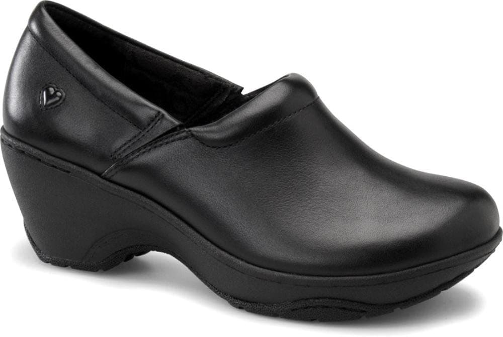 Nurse Mates Bryar Women's Shoes | Full-Grain Leather | Slip-Resistant | Comfort Support | Black 8 Black Leather