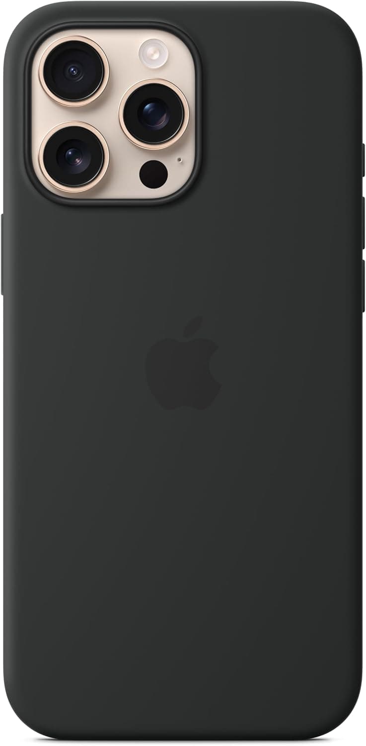 Apple iPhone 16 Pro Max Silicone Case with MagSafe and Camera Control: Lightweight Phone Case, Wireless Charging Compatible, Smooth Matte Finish; Black iPhone 16 Pro Max Black