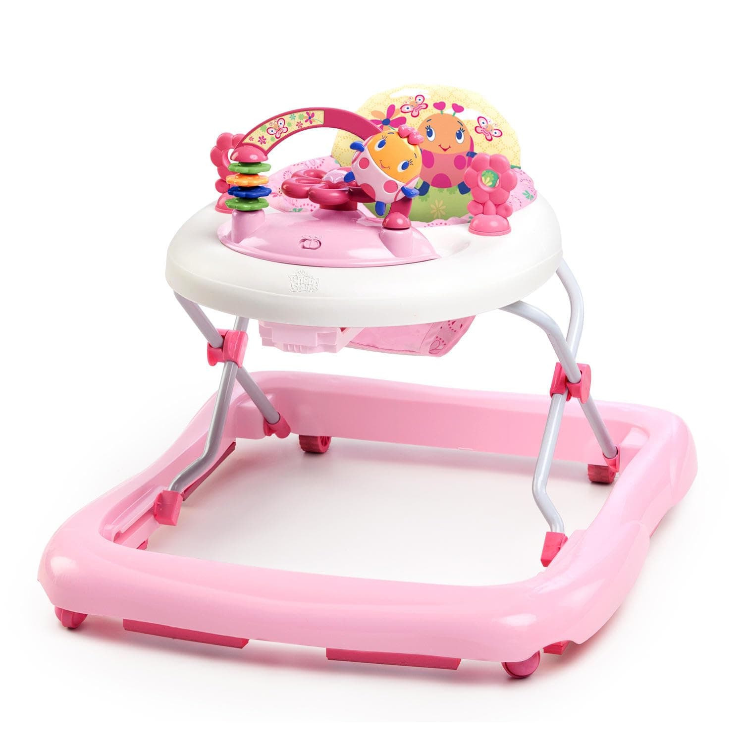 Bright Starts JuneBerry Walk-A-Bout Baby Walker and Entertainer, with Easy Fold Frame for Storage, Ages 6 Months + Juneberry Delight
