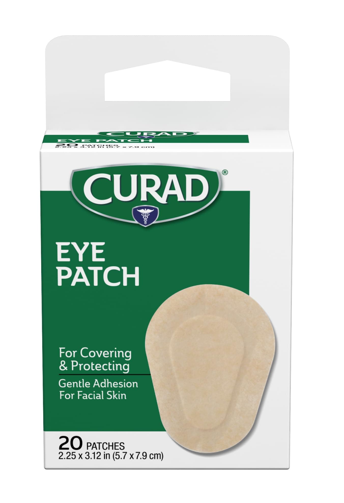 Curad Eye Patch, Non-Woven (Paper), 2 1/4 Inches X 3 1/8, Inches, 20 Count 20 Count (Pack of 1)