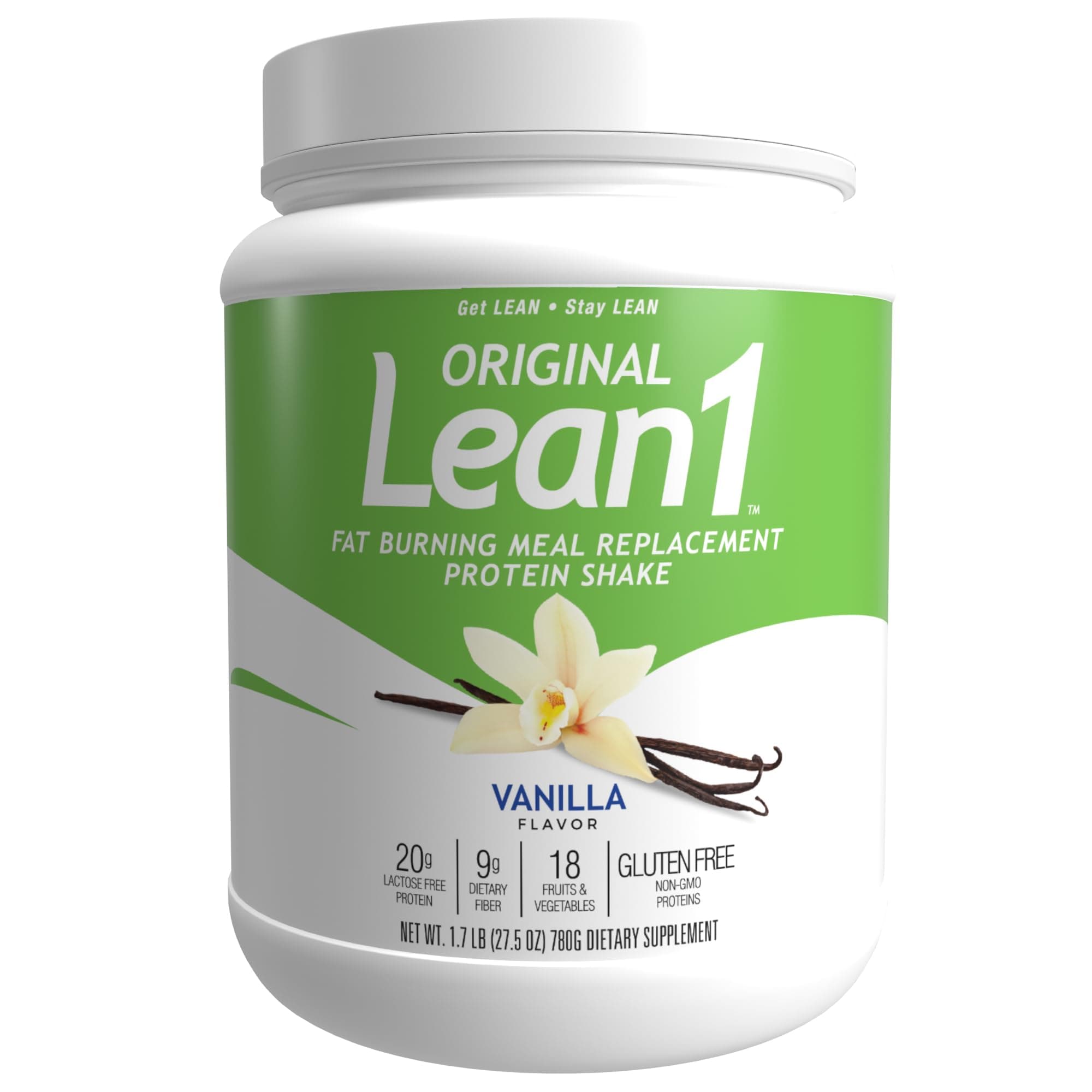 Lean1 Vanilla, Meal Replacement Protein Shake, 15 Serving Tub Vanilla 27.5 Ounce (Pack of 1)