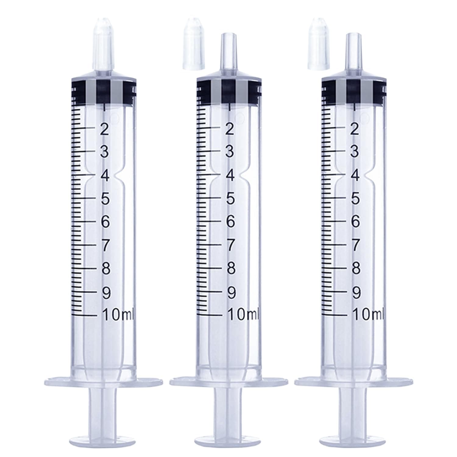 10ml Syringe for Liquid, Oral, Scientific Labs, Measurement, Dispensing, with Cap- 3 Pack 3 pack 10 ml