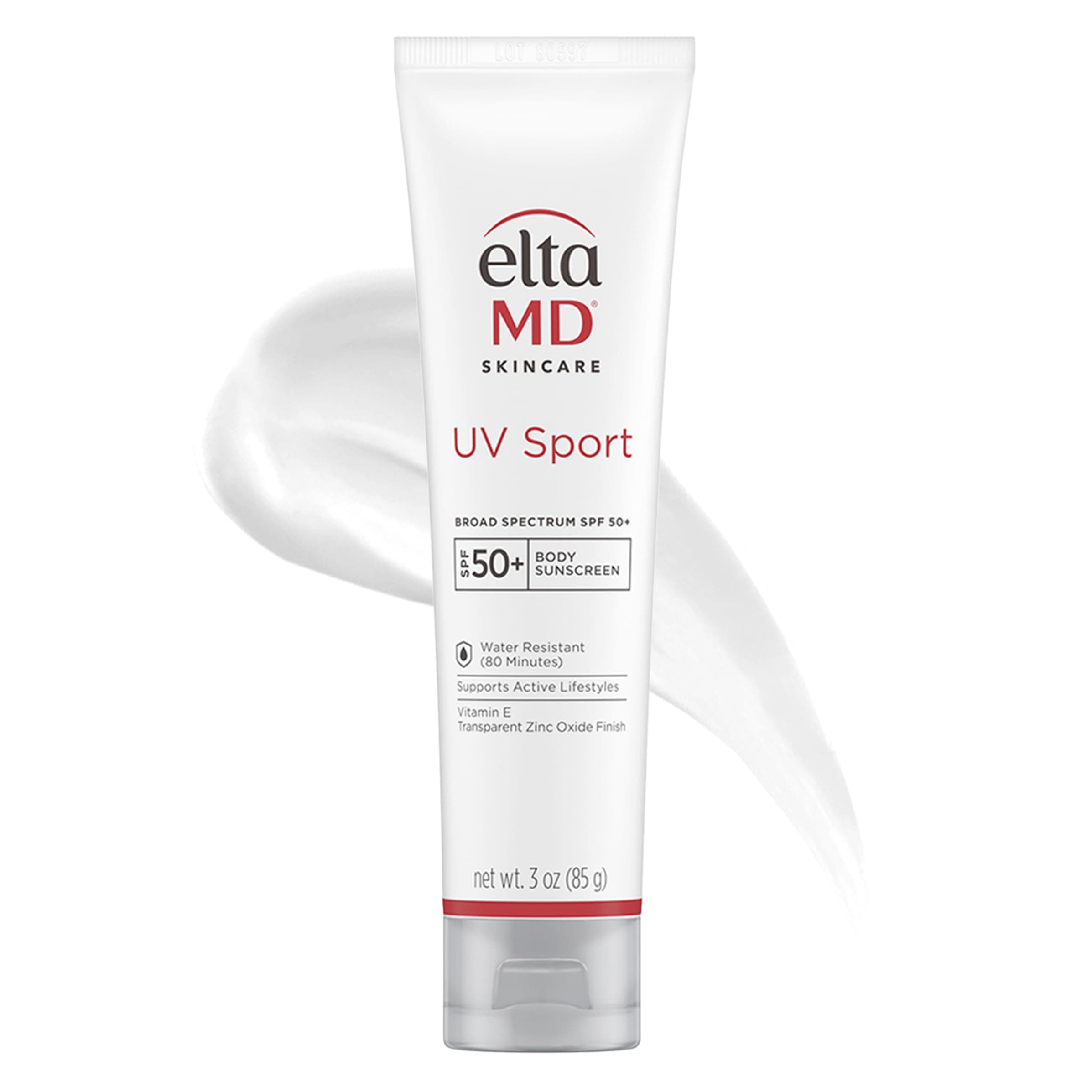 EltaMD UV Sport Sunscreen Lotion, SPF 50 Body Sunscreen, Water and Sweat Resistant, Oil-Free, Zinc Oxide Formula 3 Ounce (Pack of 1)