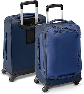 eagle creek Expanse 4-Wheel 22" Carry-On Luggage - Rolling Four-Wheel Carry-On Luggage for Easy Travel - Lockable Zippers - Expandable Main Compartment - Telescoping Handles - Pilot Blue