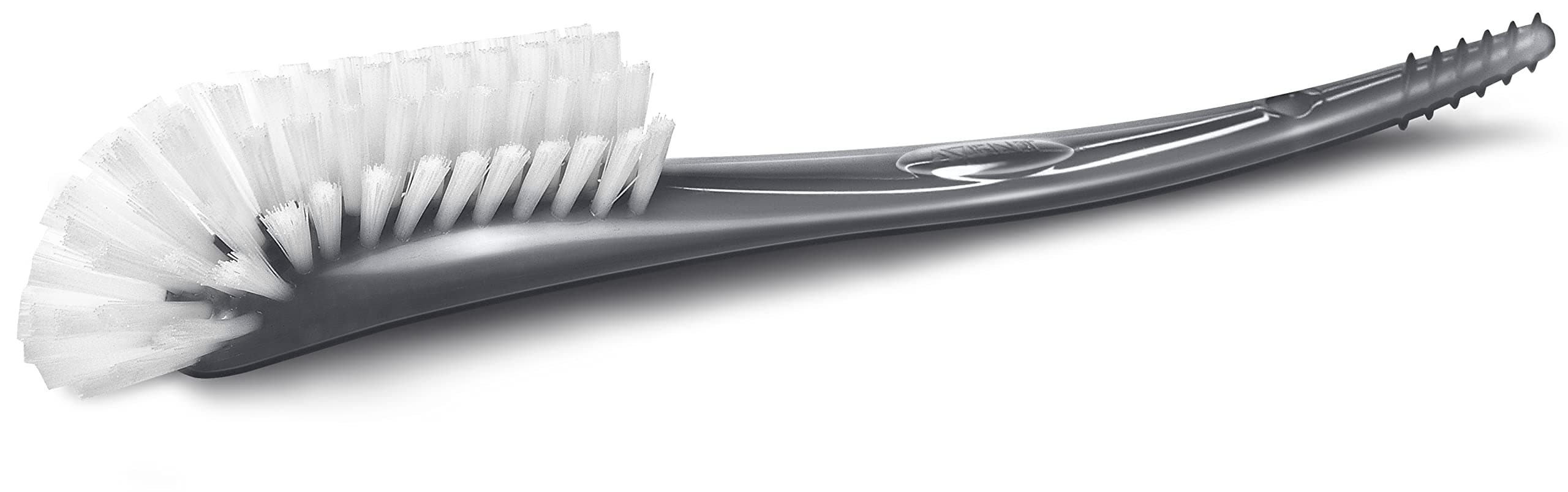Philips AVENT Baby Bottle and Nipple Brush, Grey, SCF145/18 1 Count (Pack of 1) White,silver