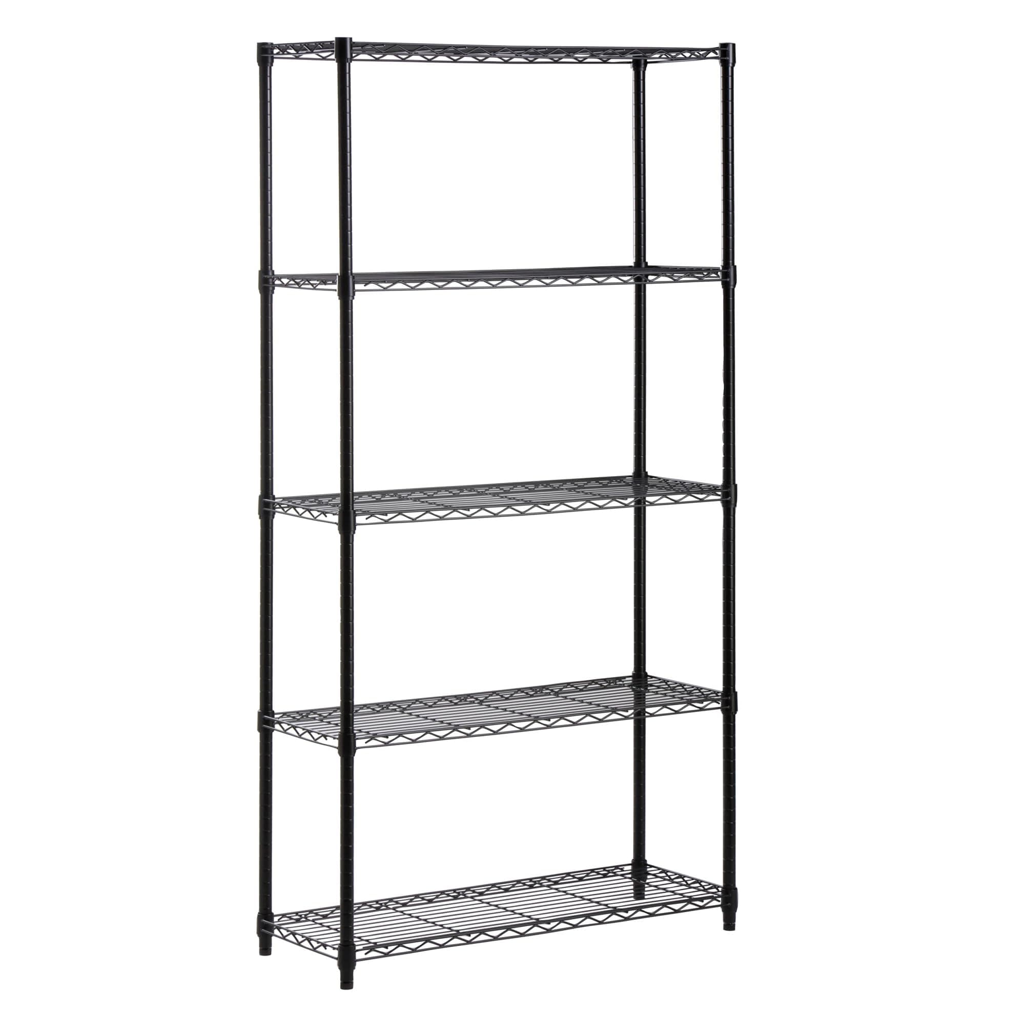 Honey-Can-Do SHF-01442 Storage Shelving, 5-Tier, Black