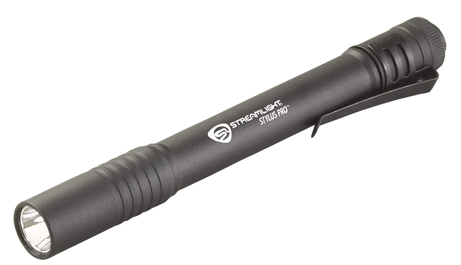 Streamlight 66118 Stylus Pro 100-Lumen Penlight with 2 AAA Alkaline Batteries, Black Non-Rechargeable 100-Lumen Black