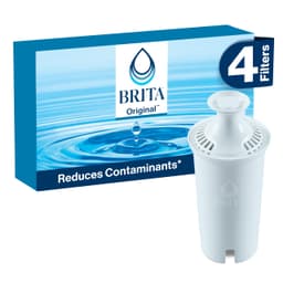 Brita Standard Water Filter for Pitchers and Dispensers, BPA-Free, Reduces Copper, Cadmium and Mercury Impurities, Lasts Two Months or 40 Gallons, Includes 4 Filters for Pitchers 4 Count